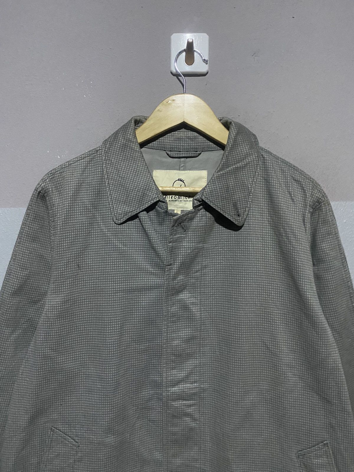 Japanese Brand × Vintage Hiromichi Nakano Vintage Japanese Houndstooth Coat Checkered Size US L / EU 52-54 / 3 - 4 Thumbnail