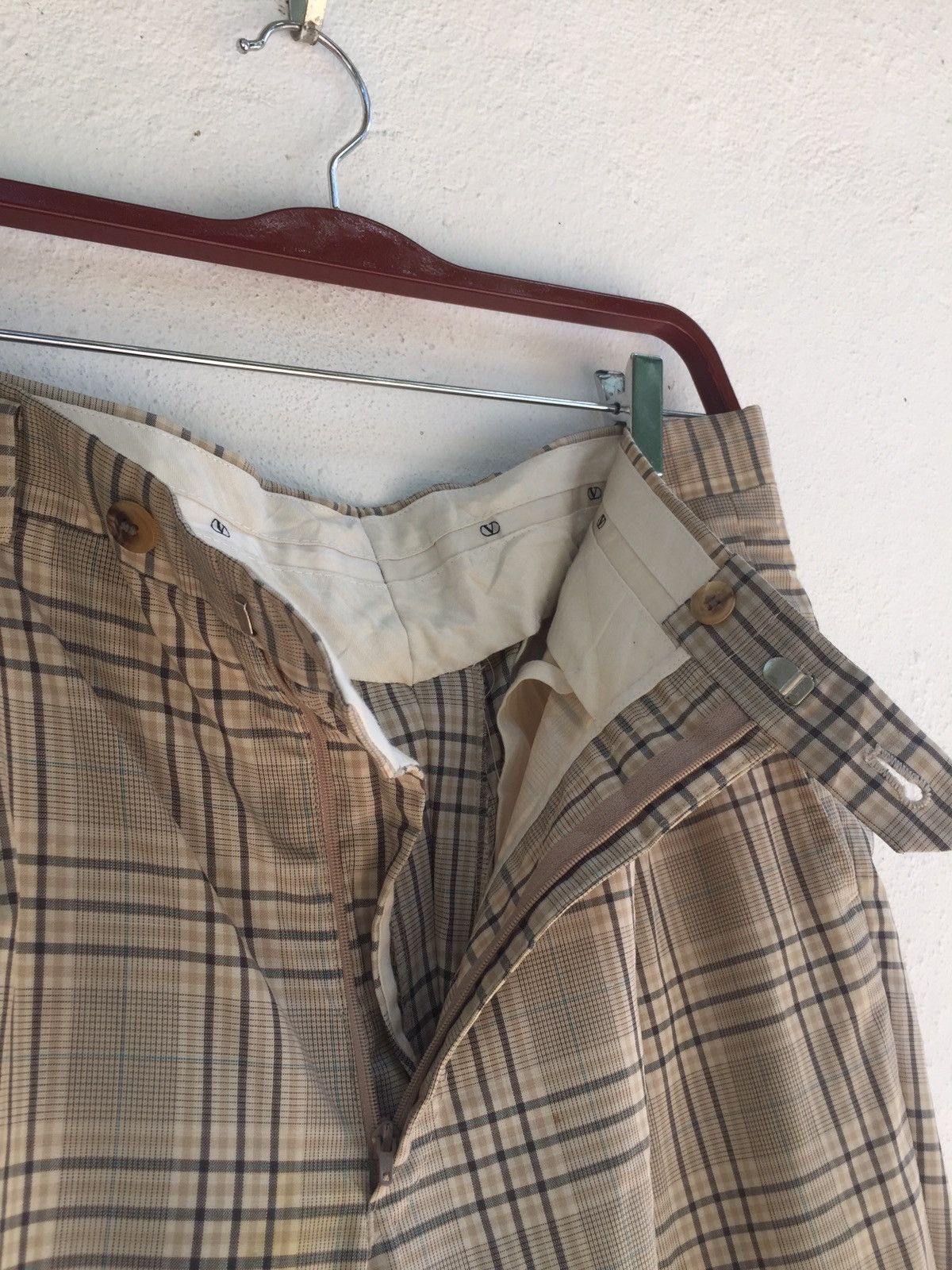 Valentino × Vintage VALENTINO GARAVANI CHECK CASUAL PANTS Size US 32 / EU 48 - 8 Thumbnail