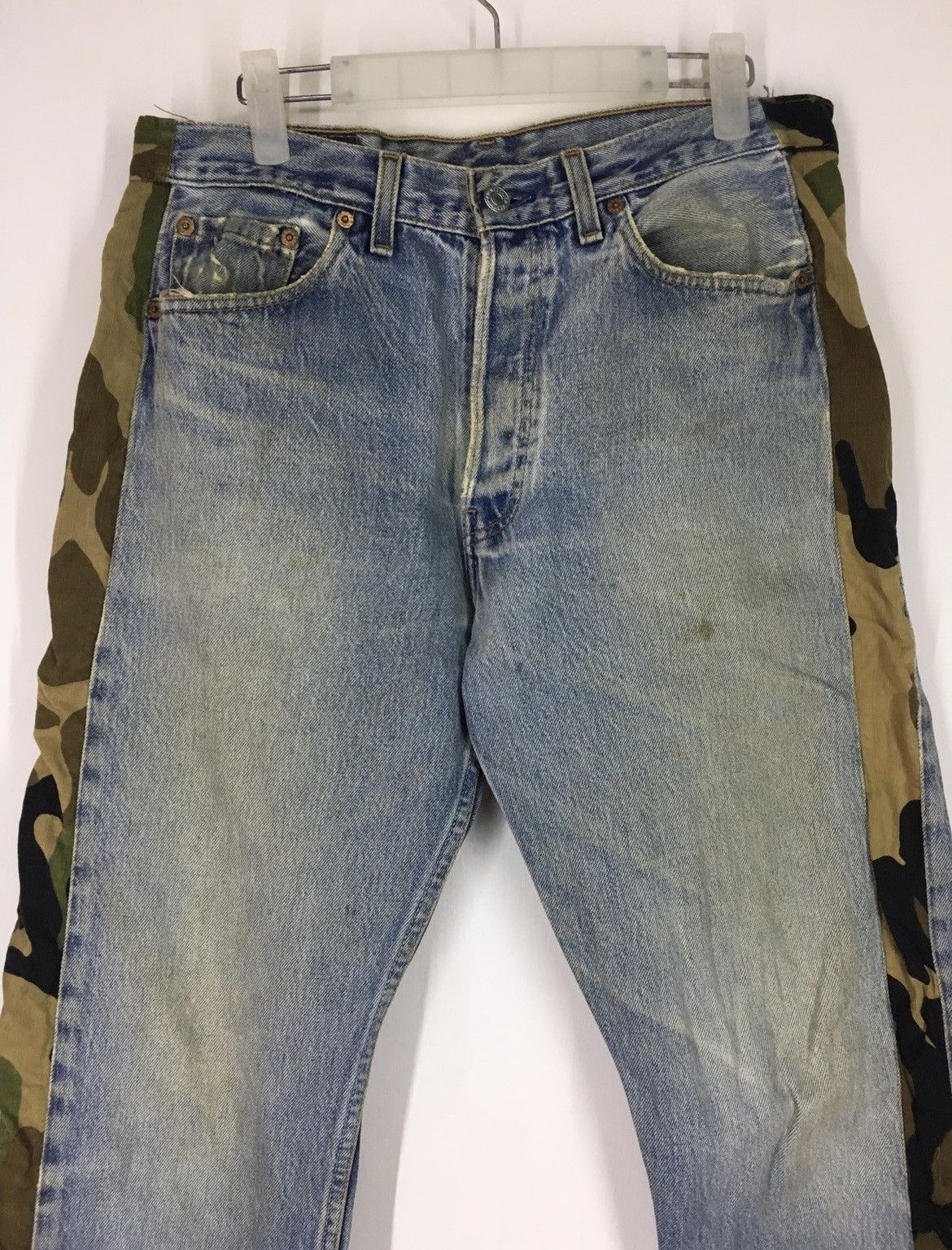 Levi's Vintage Levis 501 Rebuild Patchwork Distressed Jeans Denim Size US 32 / EU 48 - 3 Thumbnail