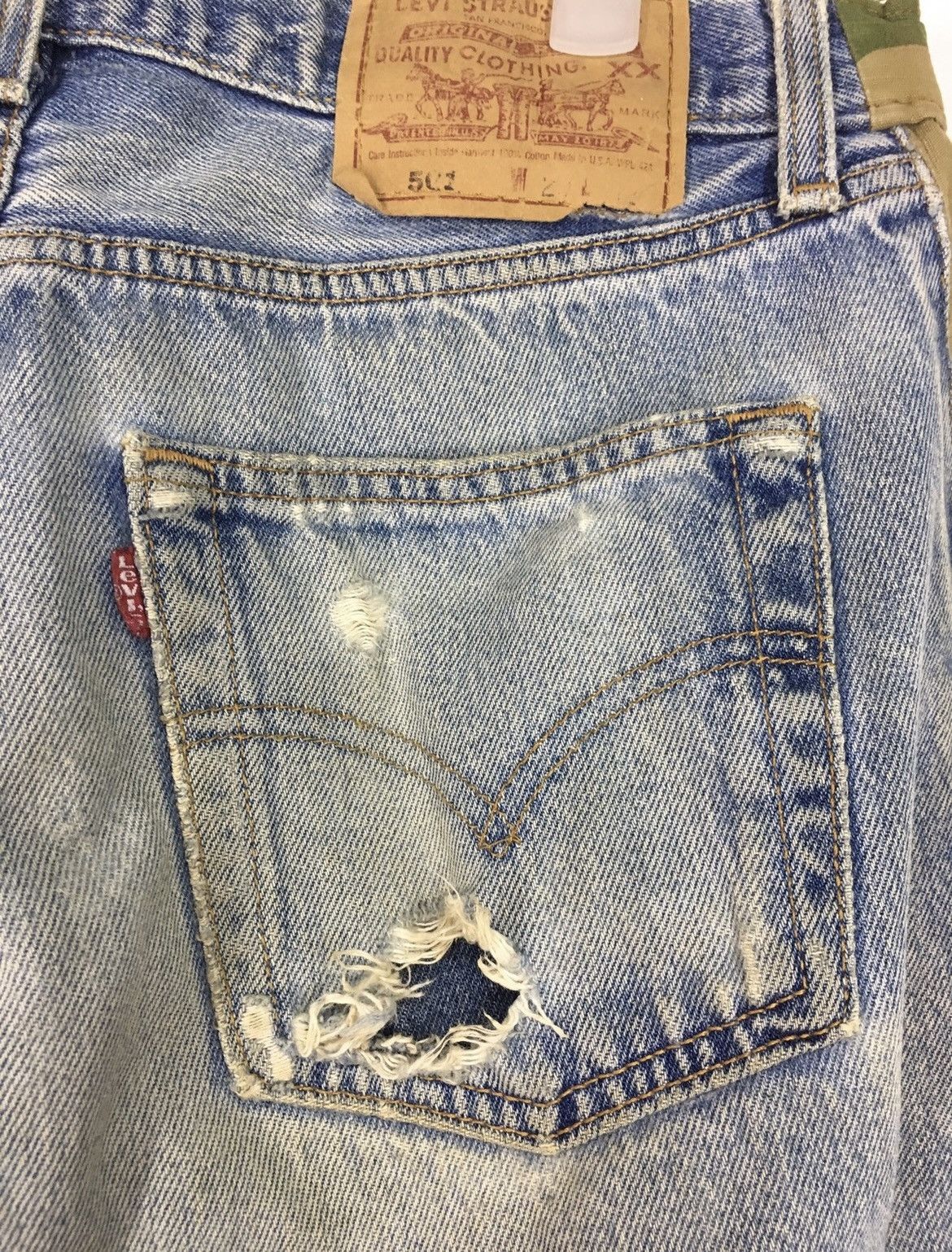 Levi's Vintage Levis 501 Rebuild Patchwork Distressed Jeans Denim Size US 32 / EU 48 - 6 Thumbnail