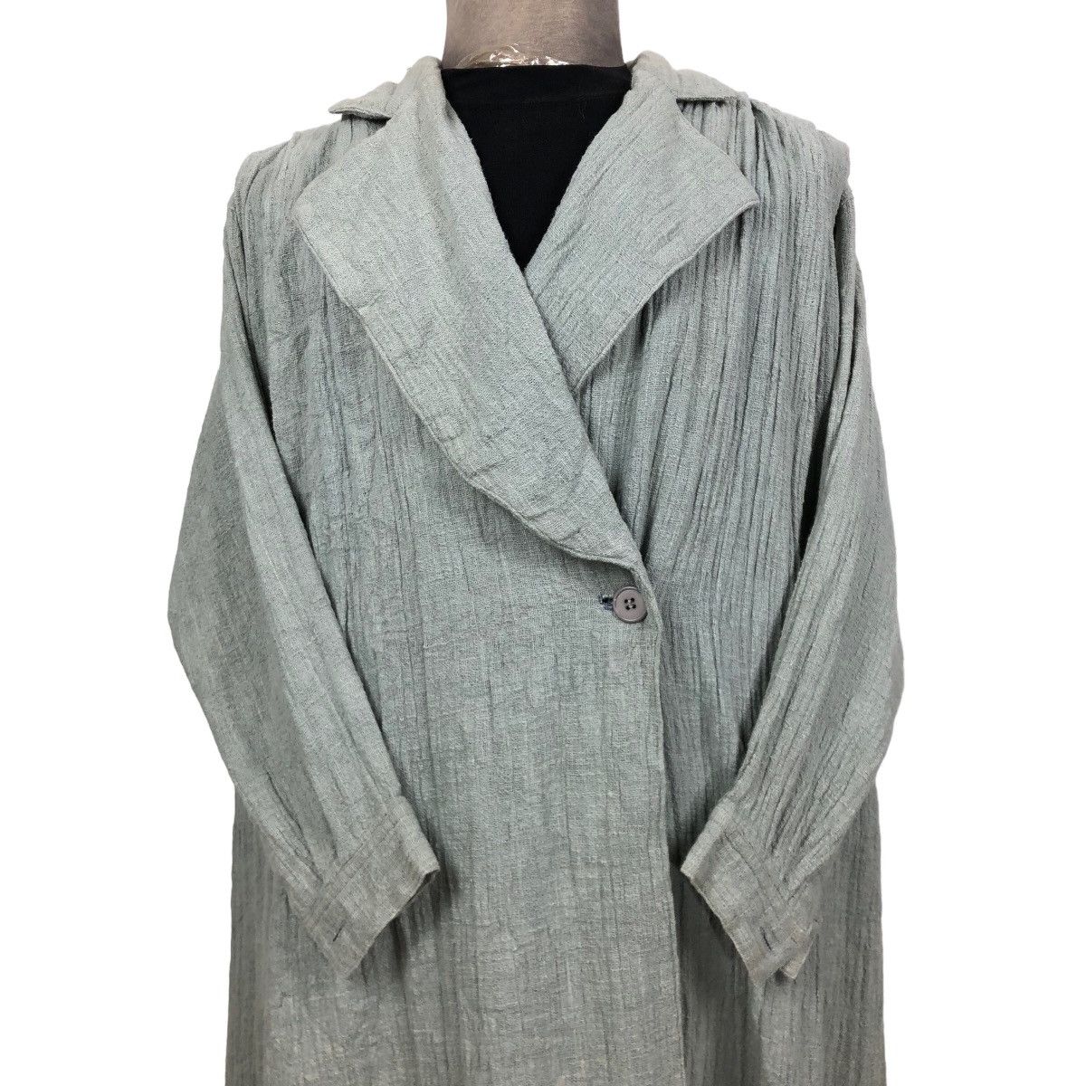 Issey Miyake Vintage 70s Issey Miyake Hemp Car Coat Single Breasted Size US L / EU 52-54 / 3 - 3 Thumbnail
