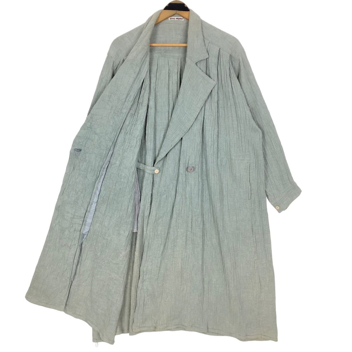 Issey Miyake Vintage 70s Issey Miyake Hemp Car Coat Single Breasted Size US L / EU 52-54 / 3 - 8 Thumbnail