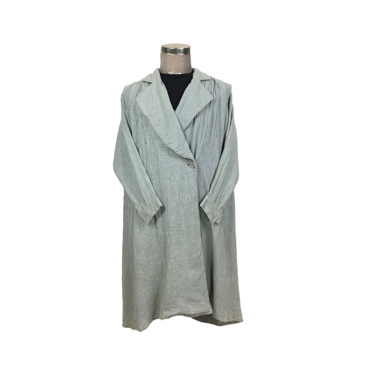 Issey Miyake Vintage 70s Issey Miyake Hemp Car Coat Single Breasted Size US L / EU 52-54 / 3 - 5 Thumbnail