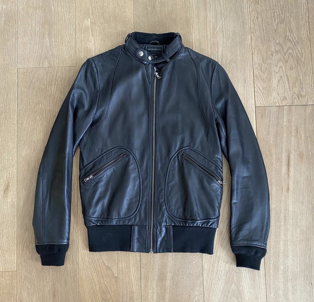 image of Hysteric Glamour X Rolling Stones Leather Jacket in Black, Men's (Size Small)
