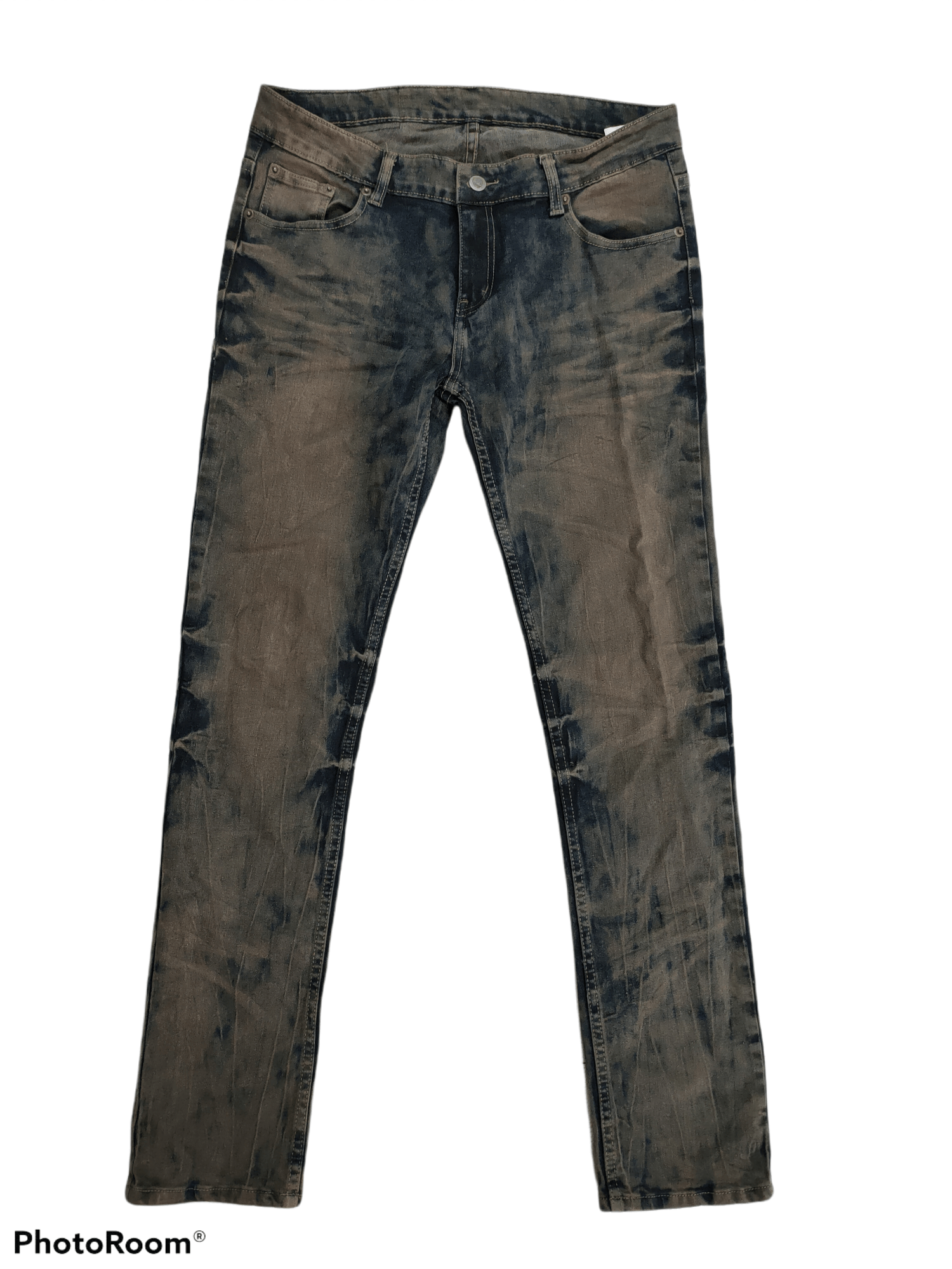 image of Cheap Monday x Distressed Denim Chip Monday Jeans X Inspired Kapital in Grey, Men's (Size 34)