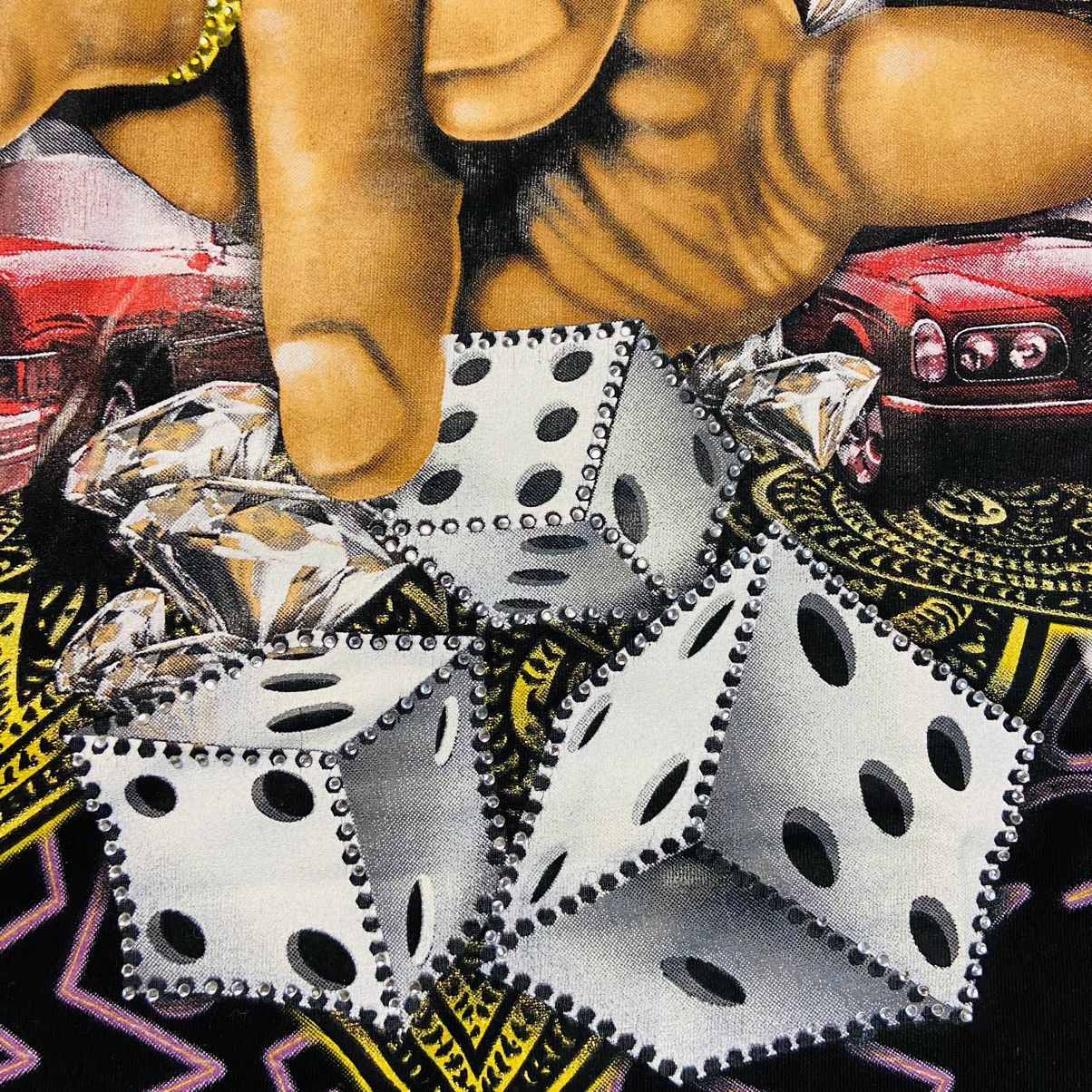 Vintage 1990s FUYA DICE GRINDHARD OVERSIZED BAGGY VINTAGE TEE - № 0 Size US XXL / EU 58 / 5 - 9 Thumbnail
