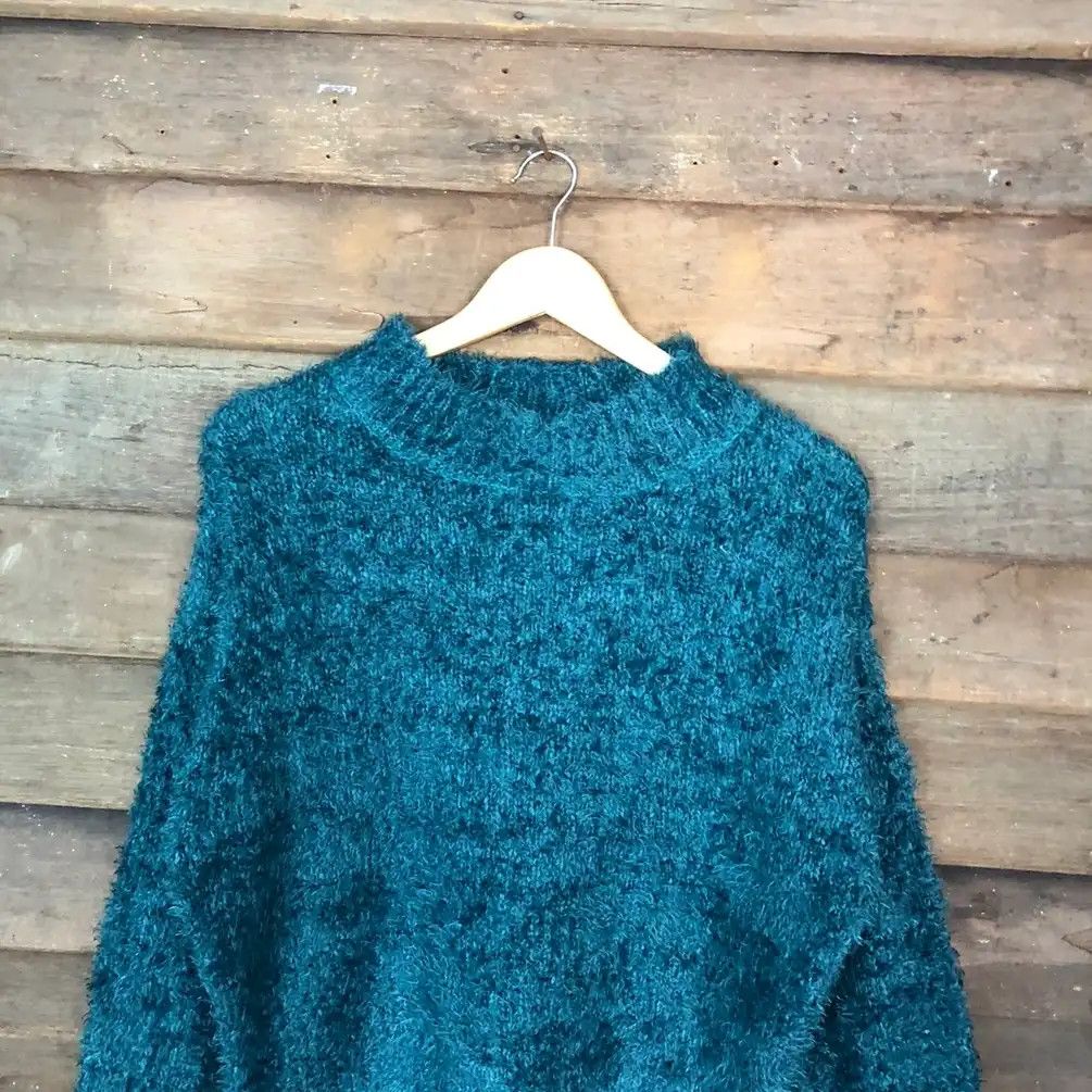 Aran Isles Knitwear × Homespun Knitwear × Japanese Brand Earth Music Economy Shag Shaggy Fur Mohair Knitwear #707 Size M / US 6-8 / IT 42-44 - 2 Thumbnail