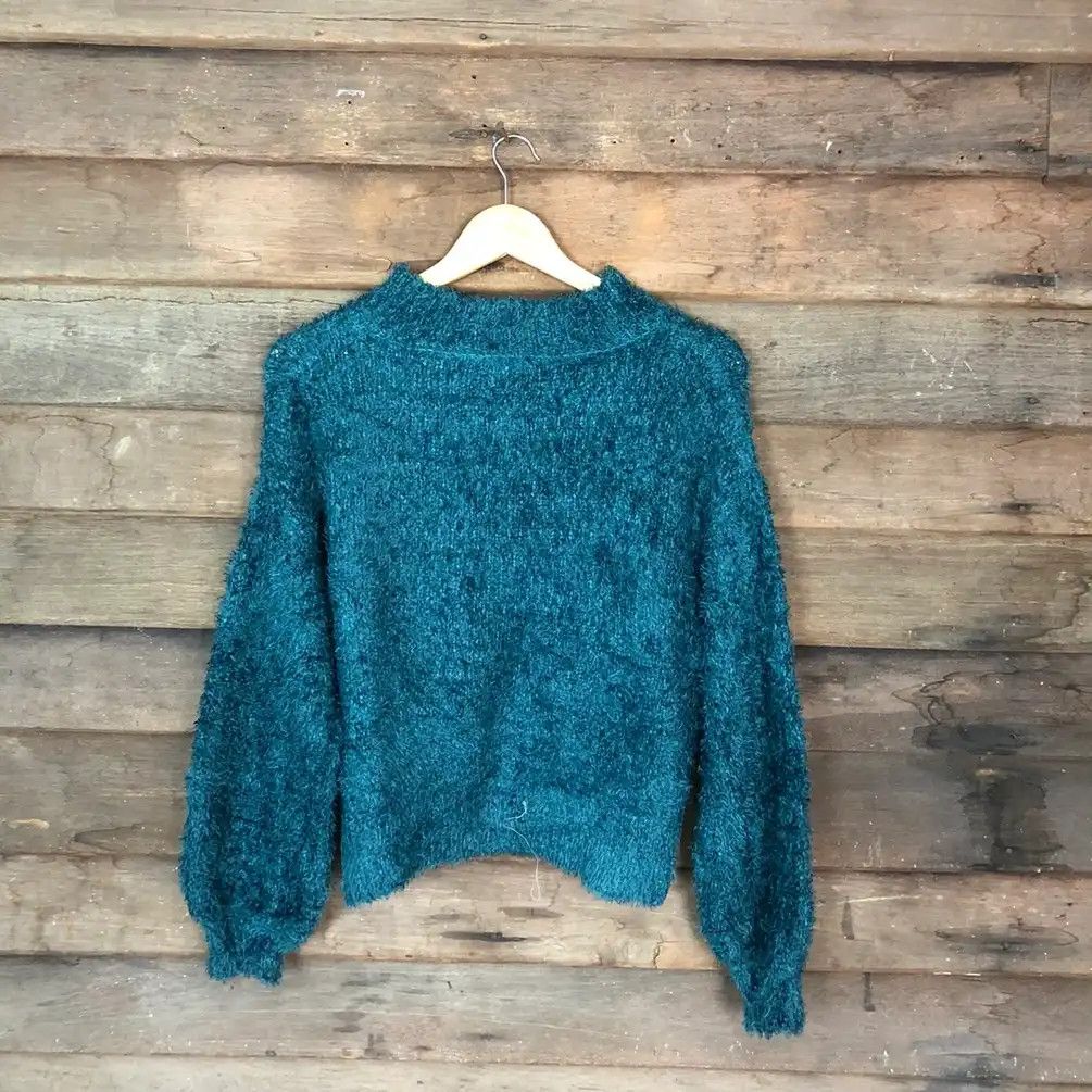 Aran Isles Knitwear × Homespun Knitwear × Japanese Brand Earth Music Economy Shag Shaggy Fur Mohair Knitwear #707 Size M / US 6-8 / IT 42-44 - 10 Thumbnail