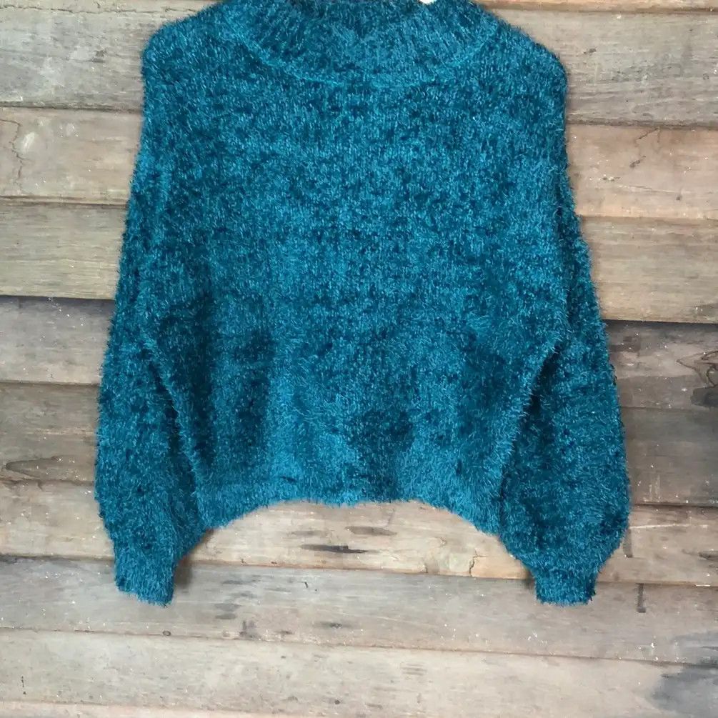 Aran Isles Knitwear × Homespun Knitwear × Japanese Brand Earth Music Economy Shag Shaggy Fur Mohair Knitwear #707 Size M / US 6-8 / IT 42-44 - 4 Thumbnail