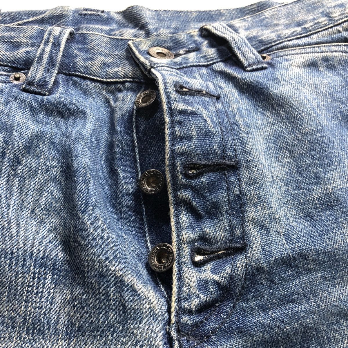 Ermenegildo Zegna Rare! Ermenegildo Zegna Design Zipper Fades Jeans Size US 31 - 9 Thumbnail
