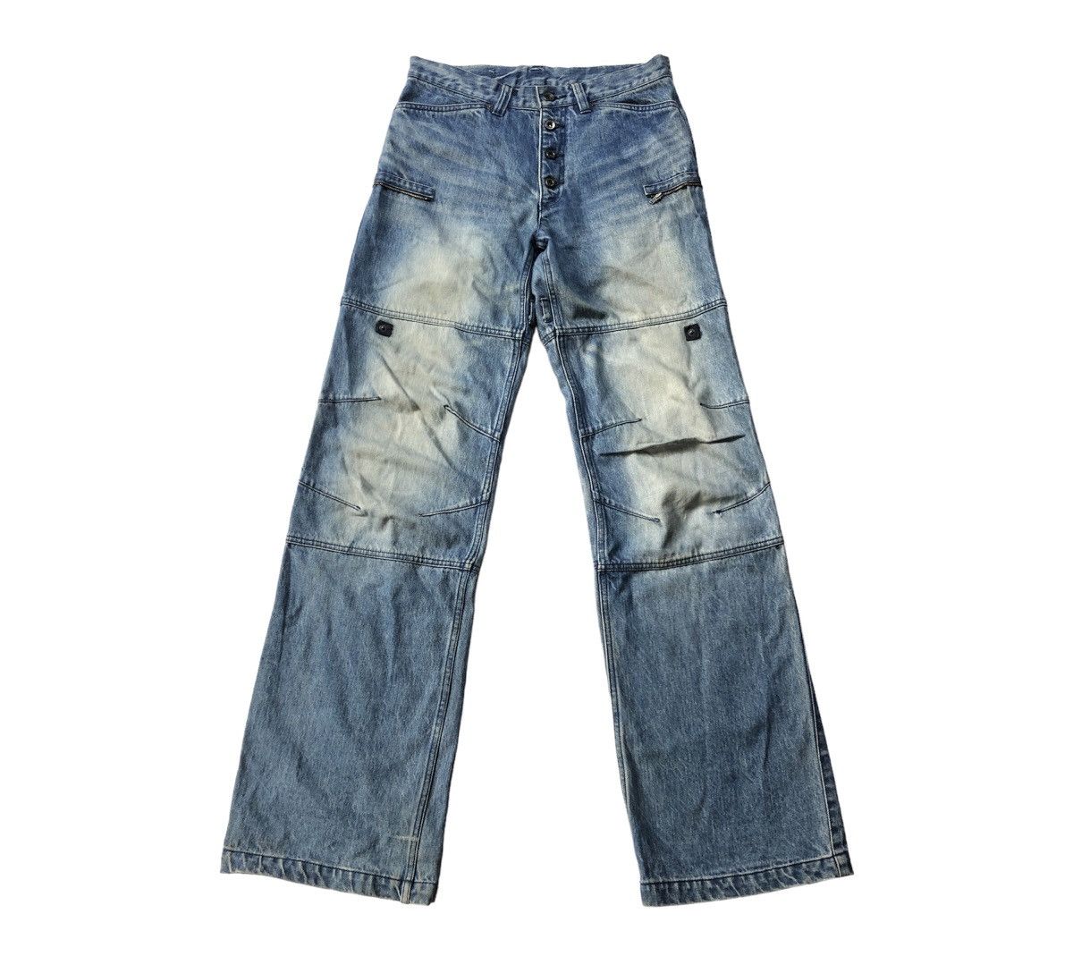 Ermenegildo Zegna Rare! Ermenegildo Zegna Design Zipper Fades Jeans Size US 31 - 1 Thumbnail