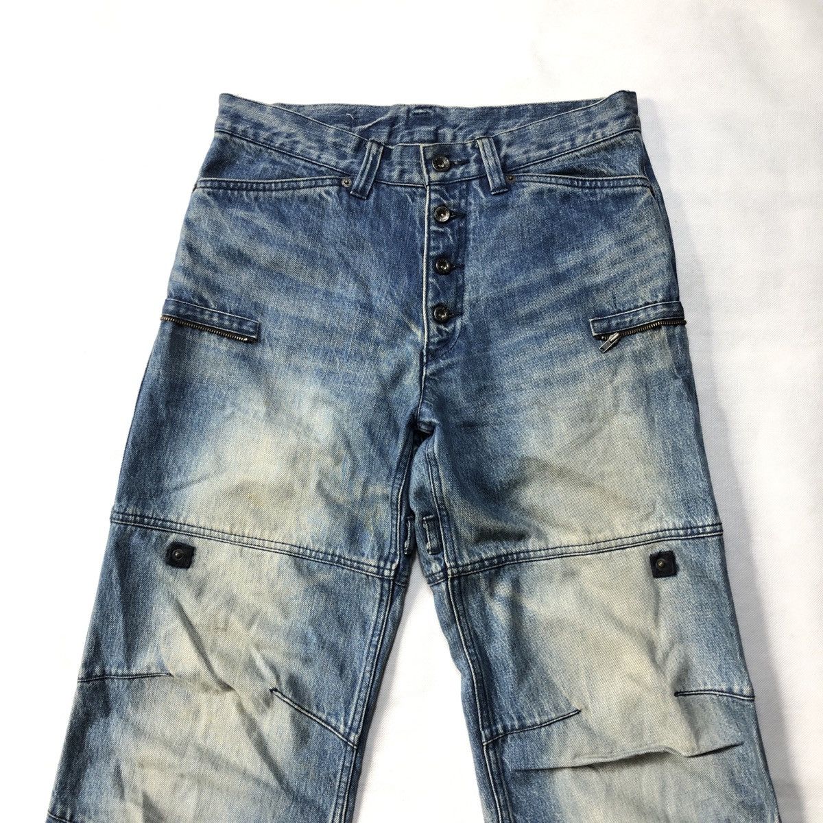Ermenegildo Zegna Rare! Ermenegildo Zegna Design Zipper Fades Jeans Size US 31 - 4 Thumbnail