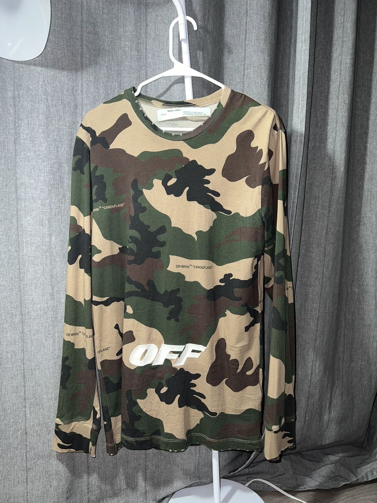 OFF-WHITE CAMOUFLAGE TEE 長袖 Tシャツ 美品
