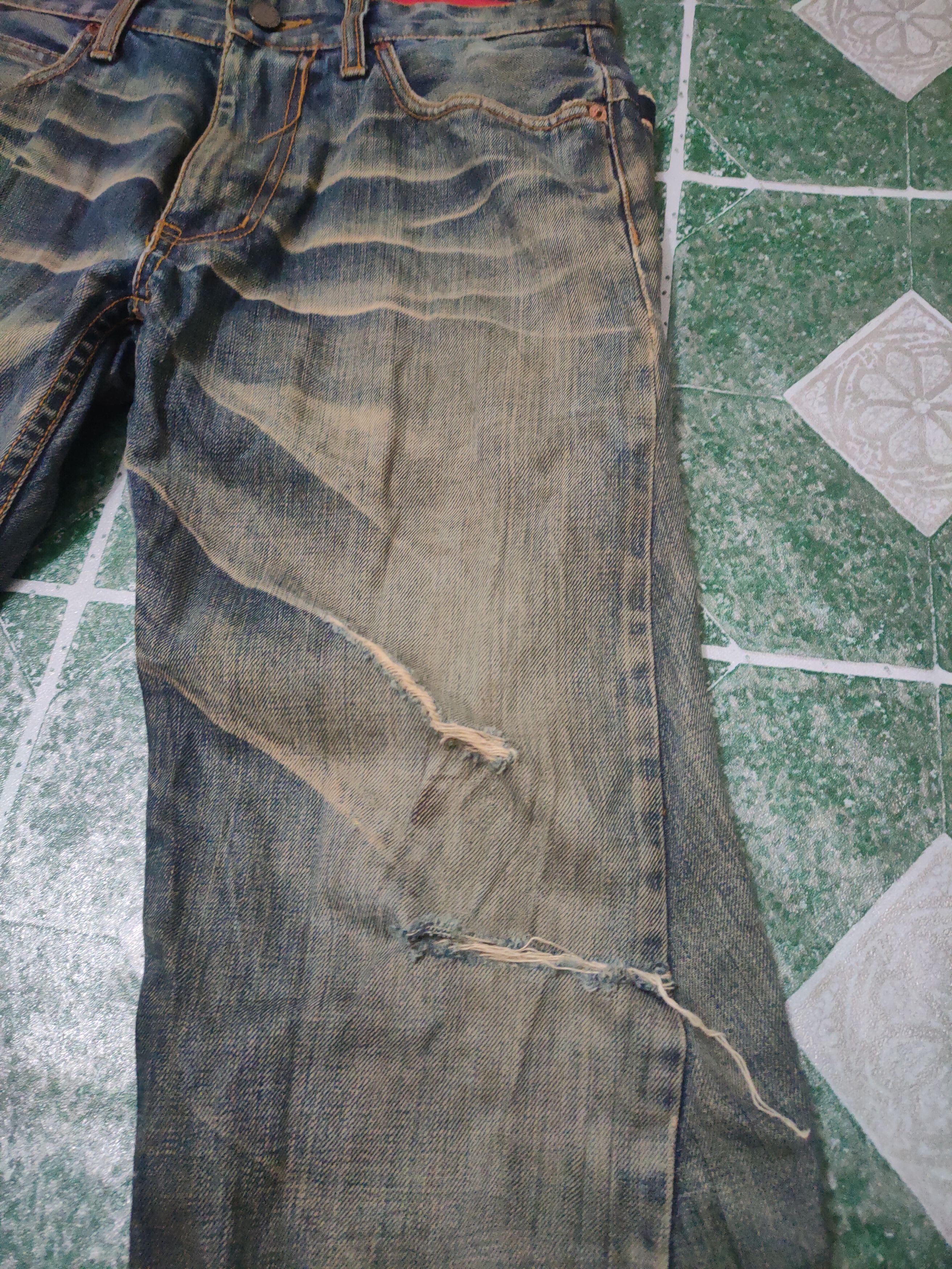The GV Gallery Vintage Tough Jeansmith thrashed distressed flared jeans Size US 30 / EU 46 - 5 Thumbnail