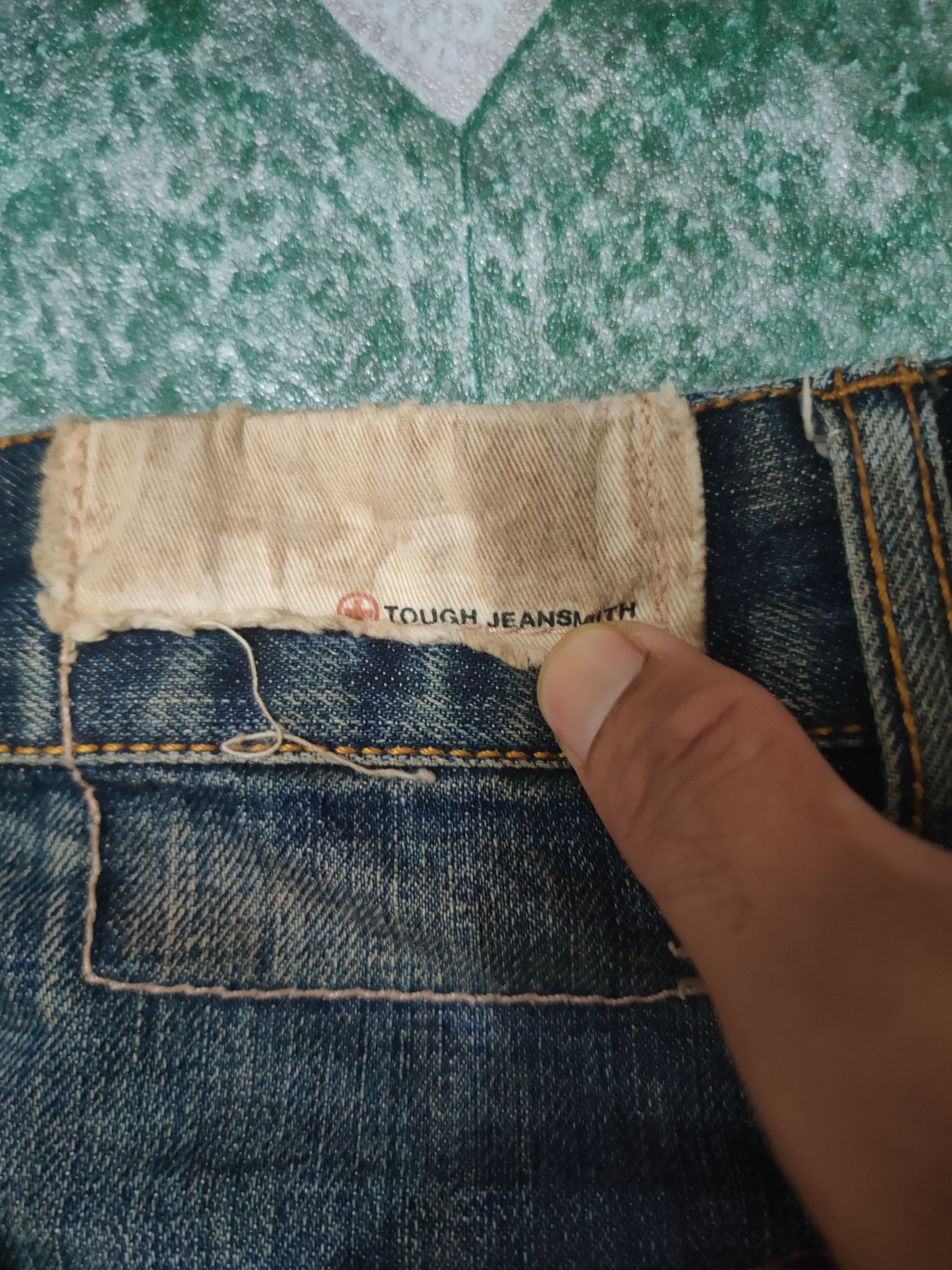 The GV Gallery Vintage Tough Jeansmith thrashed distressed flared jeans Size US 30 / EU 46 - 19 Thumbnail