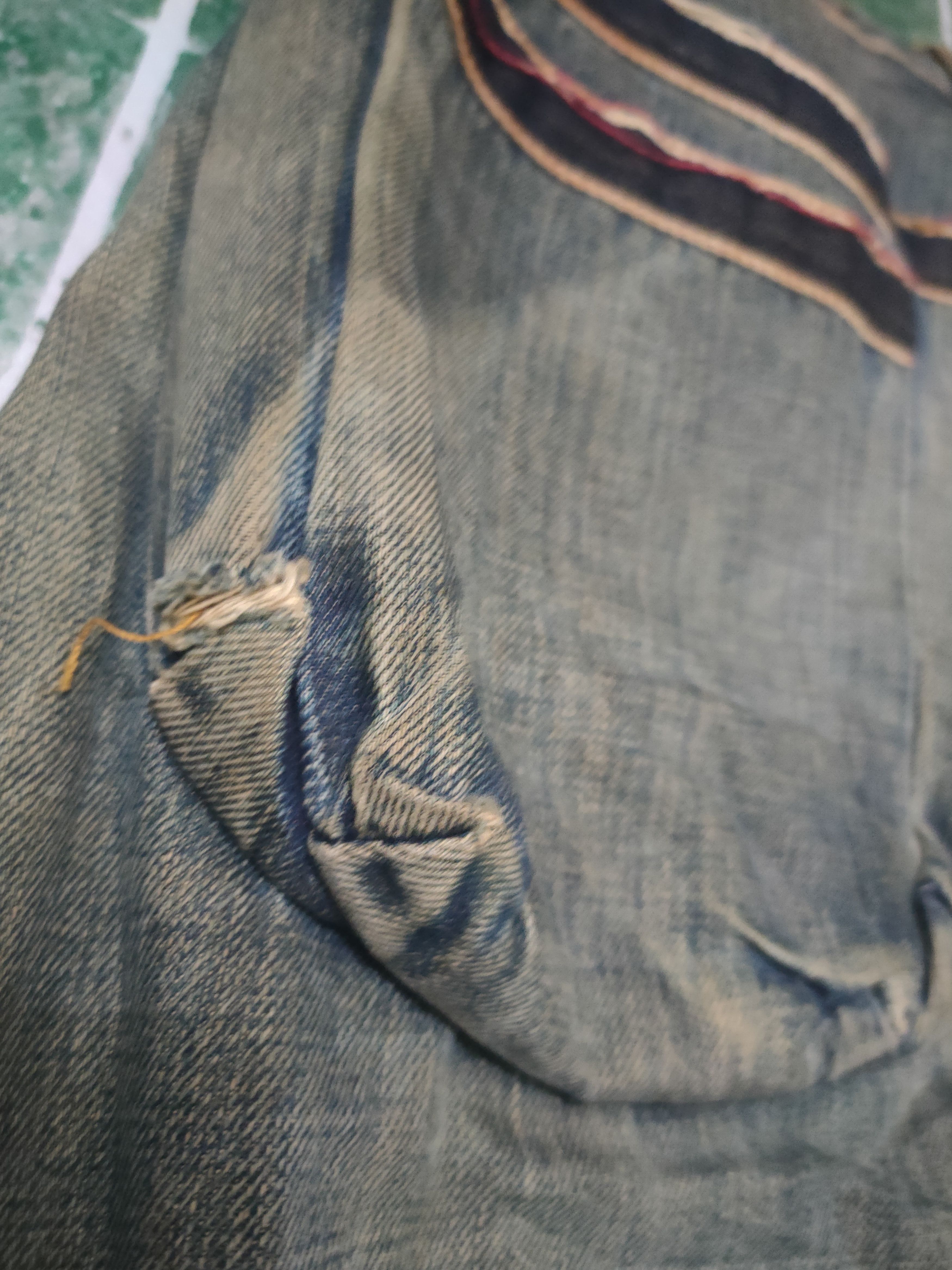 The GV Gallery Vintage Tough Jeansmith thrashed distressed flared jeans Size US 30 / EU 46 - 15 Thumbnail
