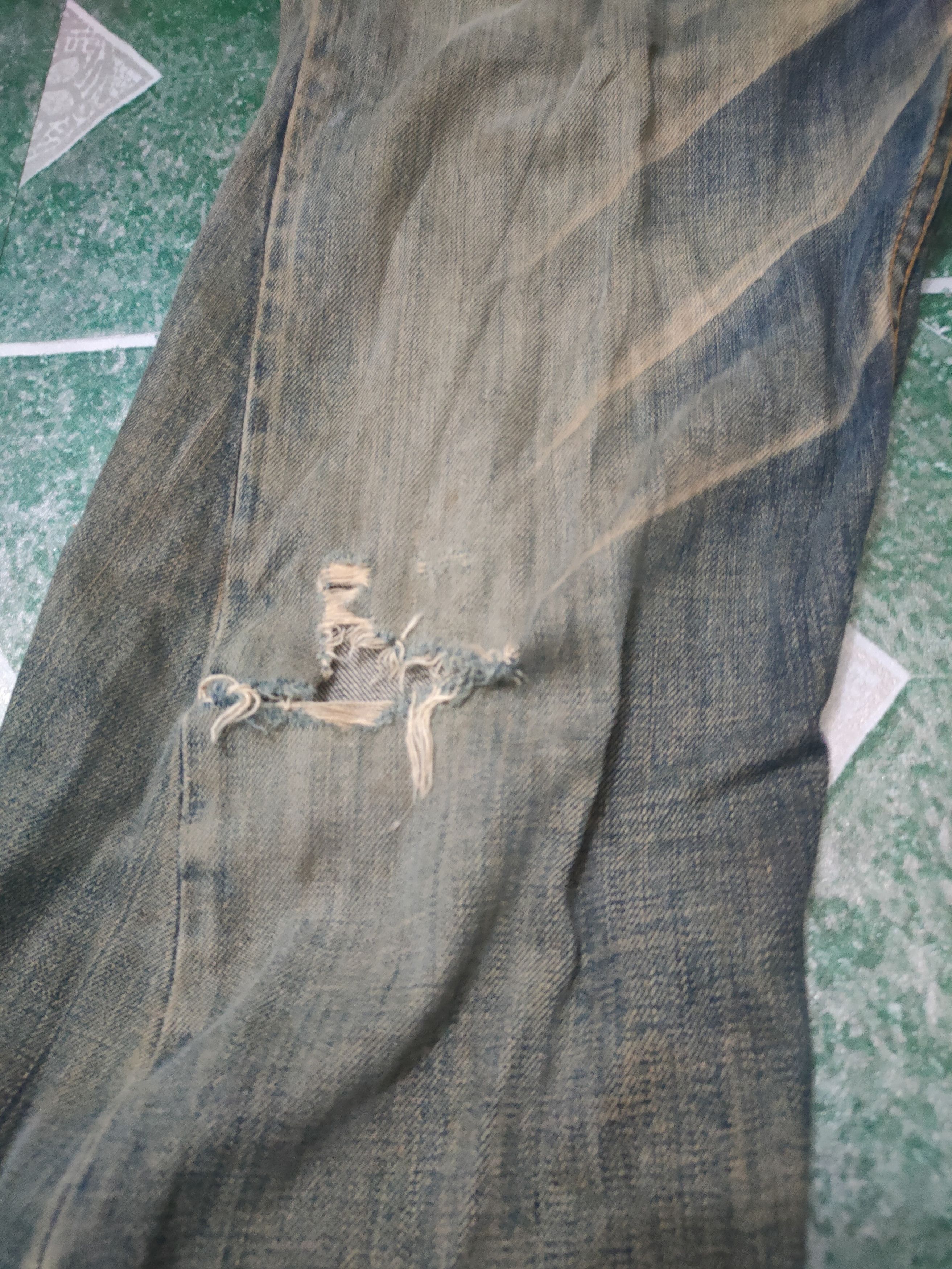 The GV Gallery Vintage Tough Jeansmith thrashed distressed flared jeans Size US 30 / EU 46 - 3 Thumbnail