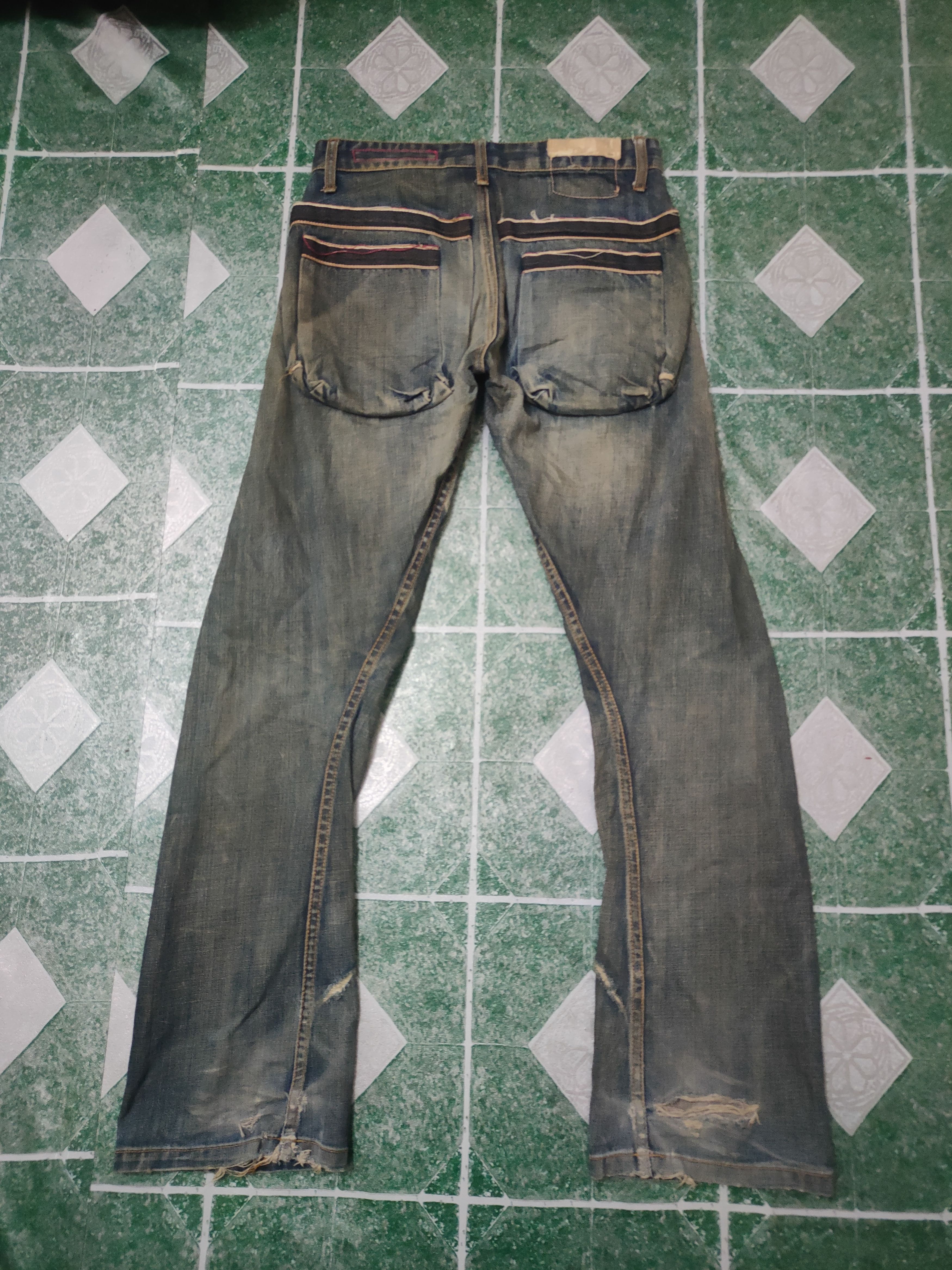 The GV Gallery Vintage Tough Jeansmith thrashed distressed flared jeans Size US 30 / EU 46 - 10 Thumbnail