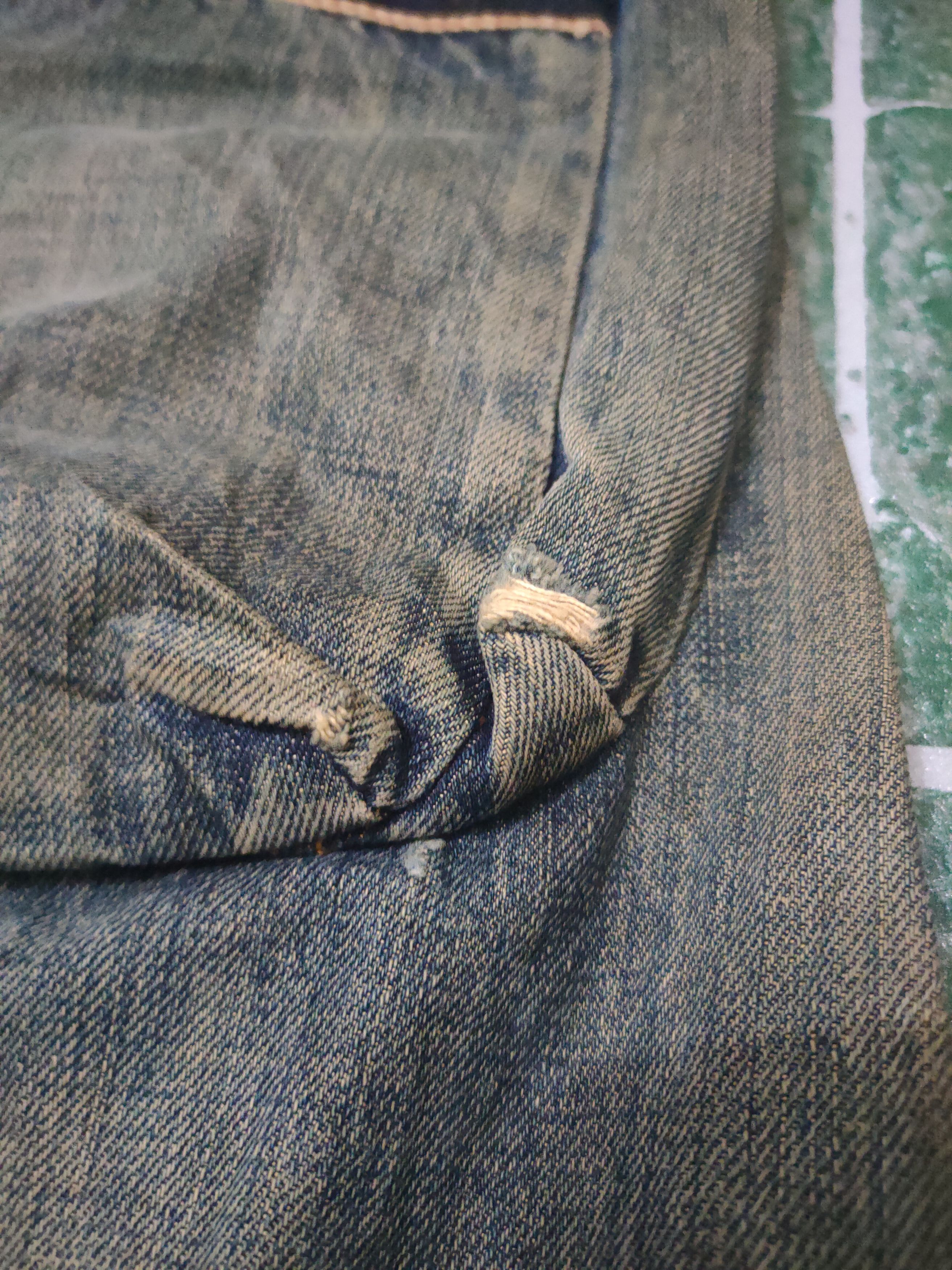 The GV Gallery Vintage Tough Jeansmith thrashed distressed flared jeans Size US 30 / EU 46 - 16 Thumbnail