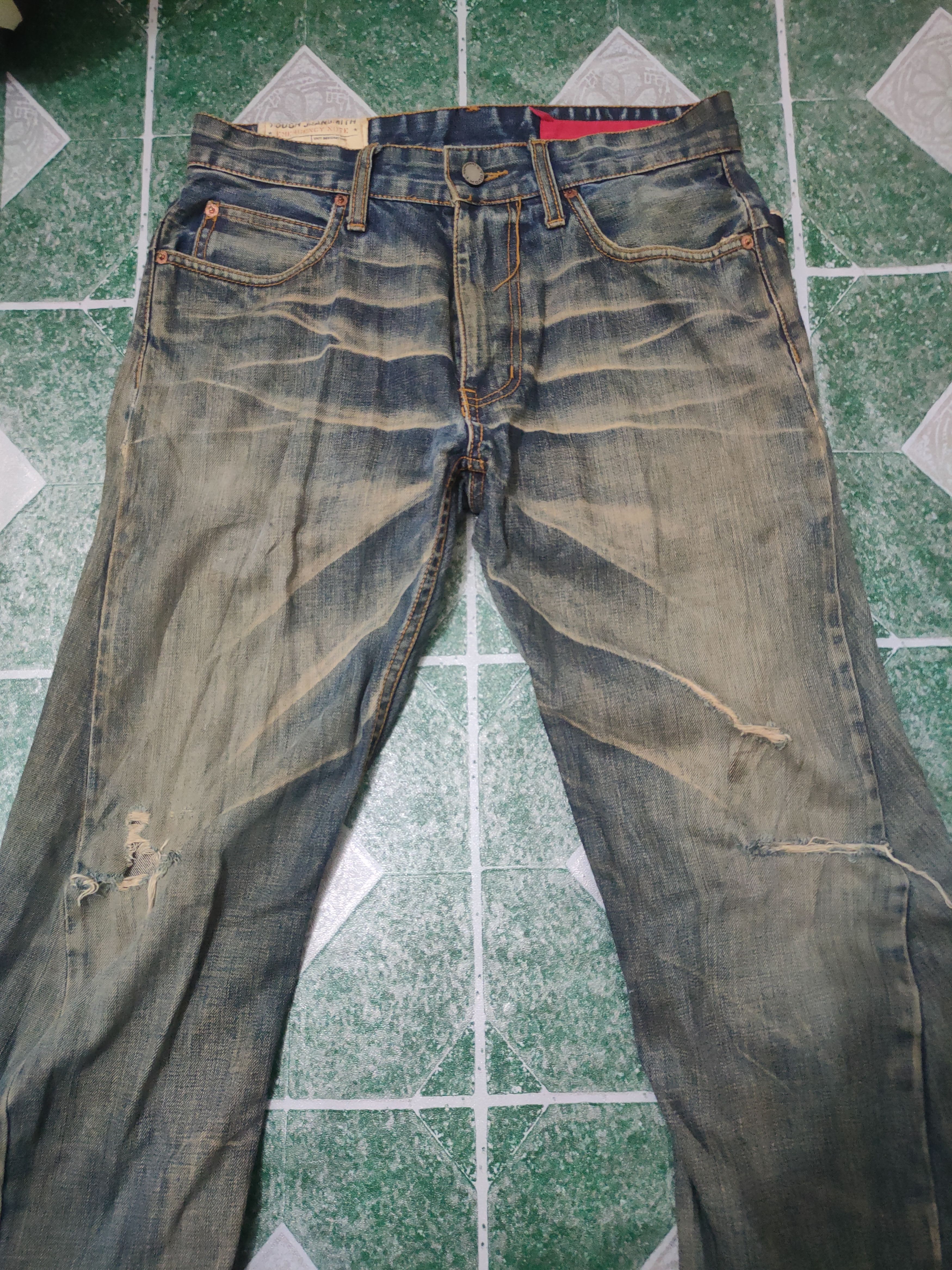 The GV Gallery Vintage Tough Jeansmith thrashed distressed flared jeans Size US 30 / EU 46 - 2 Thumbnail