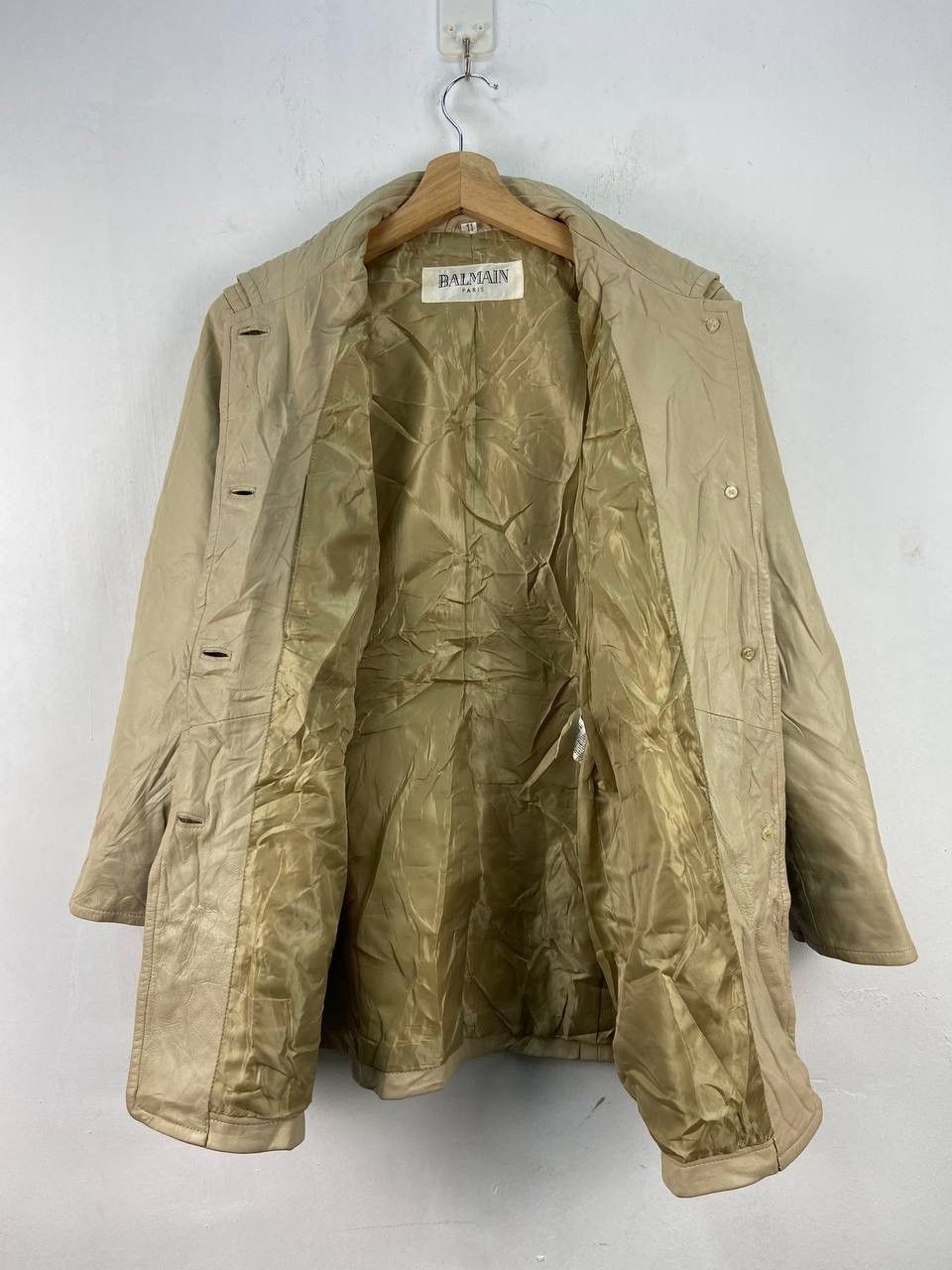 Balmain Vintage Balmain Leather Jacket Sheepskin Size L / US 10 / IT 46 - 4 Thumbnail