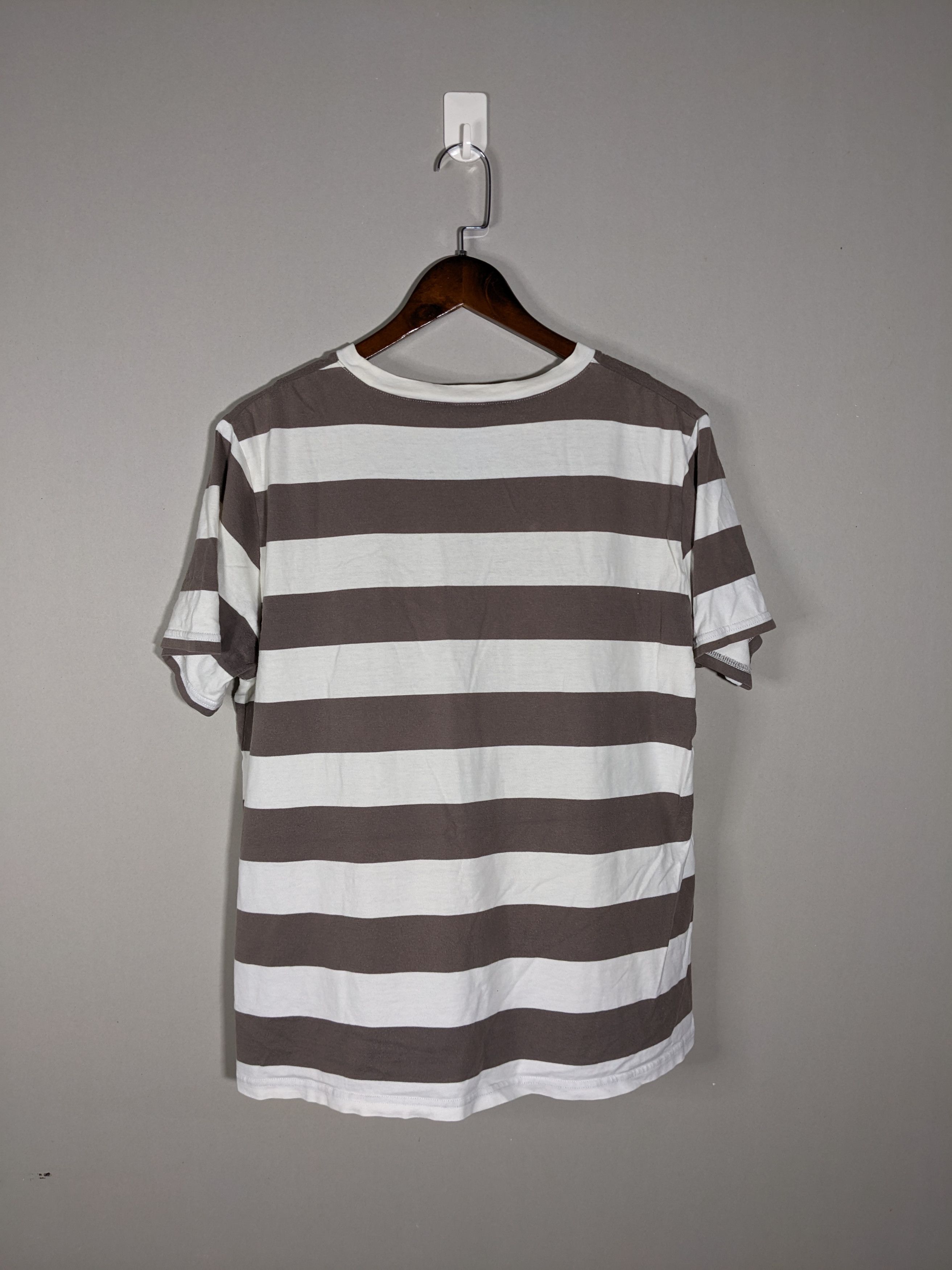 Number (N)ine × Takahiromiyashita The Soloist. Number Nine Prisoner Striped Gray White Pocket T-Shirt Size US L / EU 52-54 / 3 - 3 Thumbnail