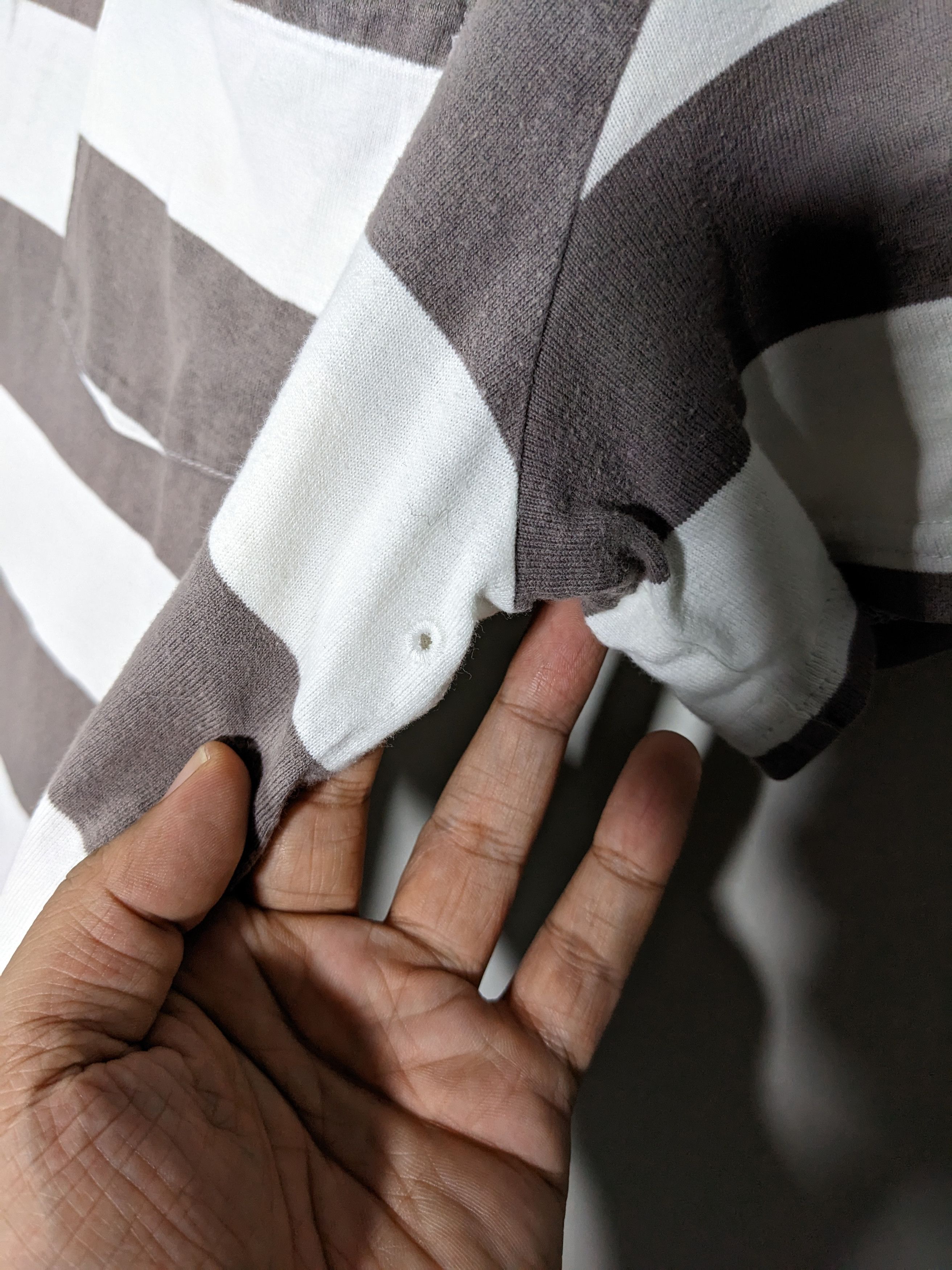 Number (N)ine × Takahiromiyashita The Soloist. Number Nine Prisoner Striped Gray White Pocket T-Shirt Size US L / EU 52-54 / 3 - 4 Thumbnail