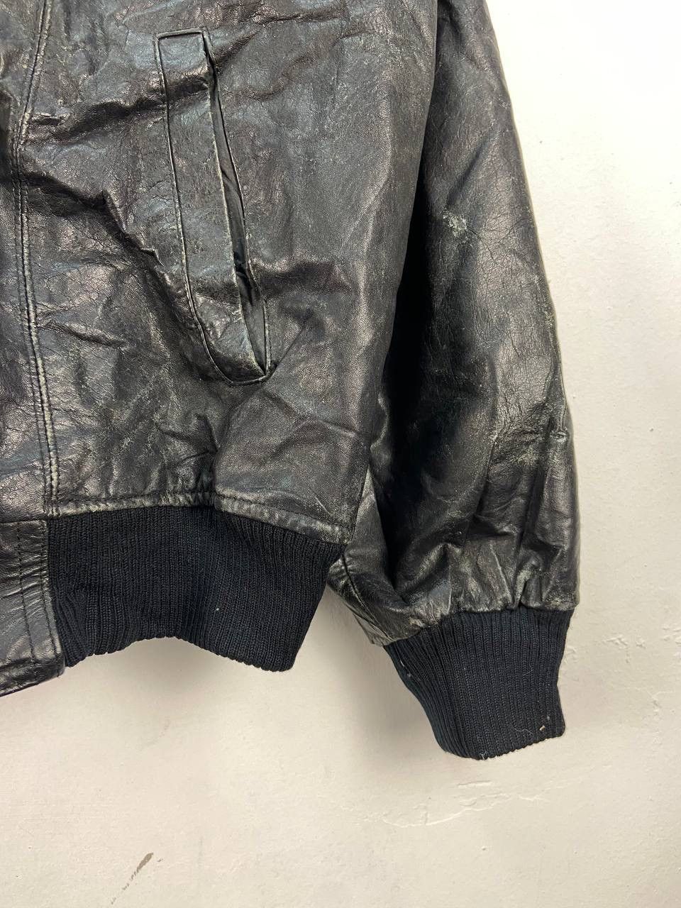 If Six Was Nine 🇯🇵 Japanese Brand Vintage Leather Bomber Jacket Sheepskin Size US M / EU 48-50 / 2 - 7 Thumbnail