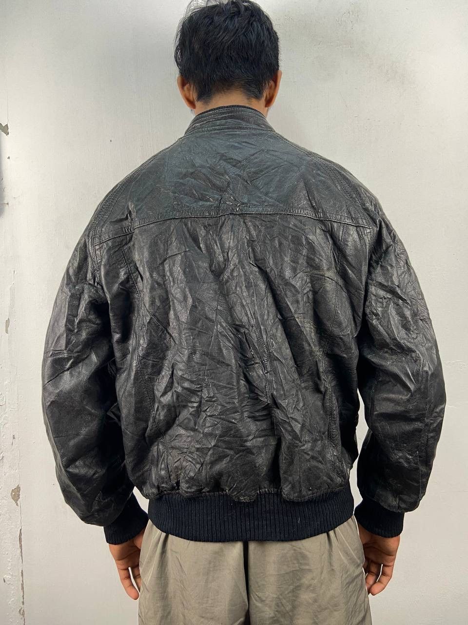 If Six Was Nine 🇯🇵 Japanese Brand Vintage Leather Bomber Jacket Sheepskin Size US M / EU 48-50 / 2 - 4 Thumbnail