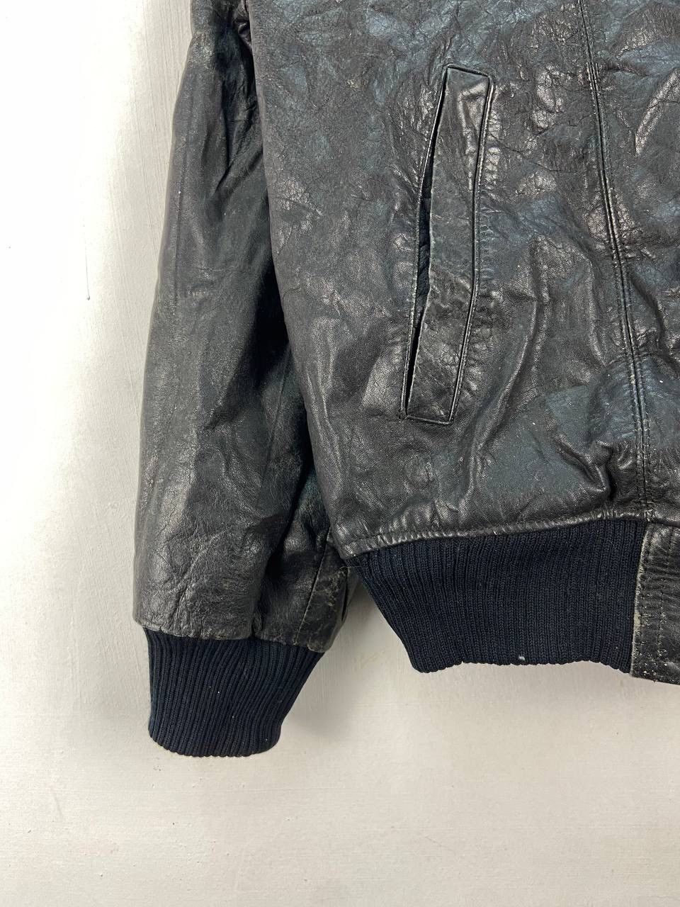 If Six Was Nine 🇯🇵 Japanese Brand Vintage Leather Bomber Jacket Sheepskin Size US M / EU 48-50 / 2 - 6 Thumbnail