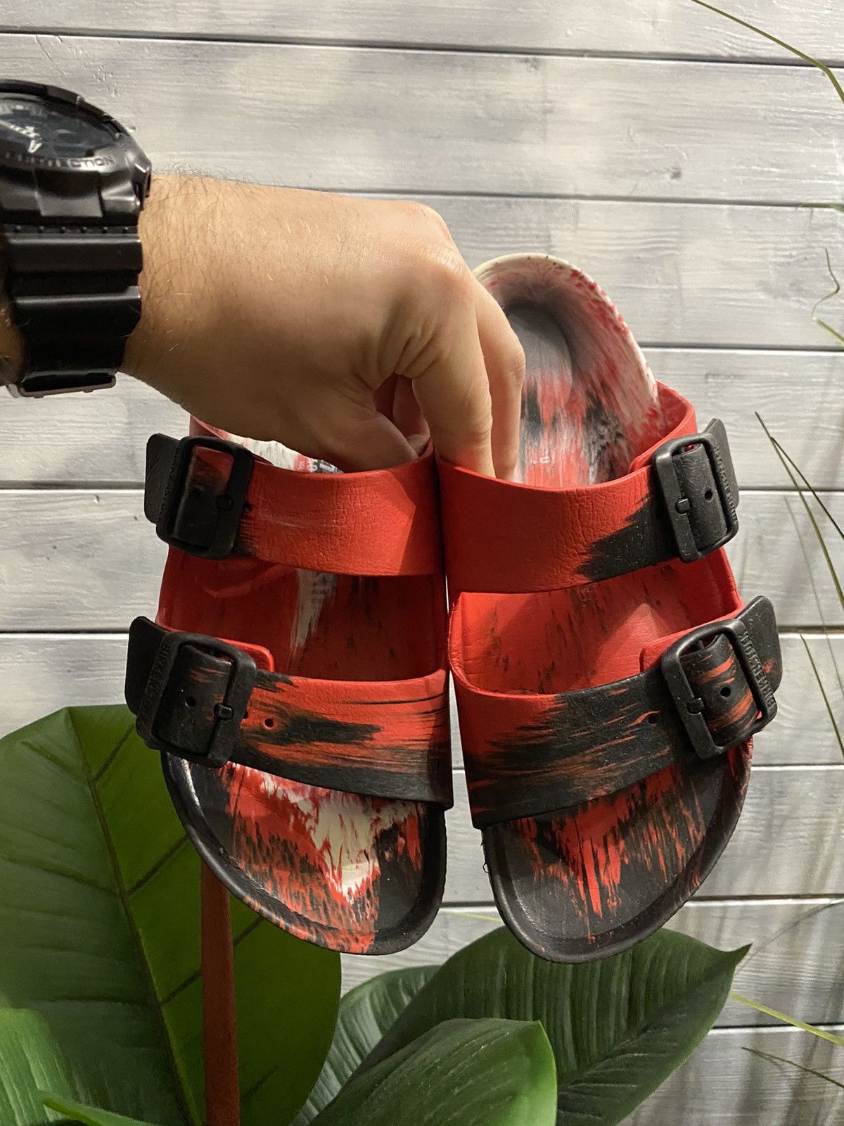 Birkenstock Rare Avant Gard Birkenstock sandals Multicolor Size US 7 / IT 37 - 3 Thumbnail