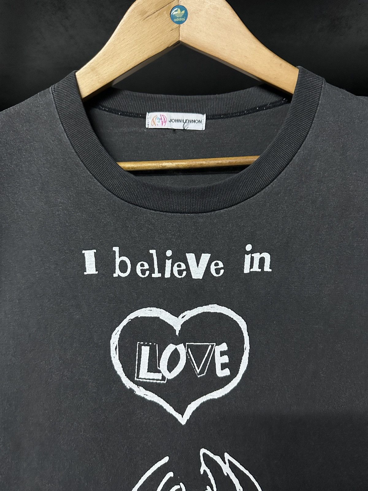 Band Tees × Vintage Vintage 90s John Lennon I Believe In And Me Faded Tee Size US L / EU 52-54 / 3 - 2 Thumbnail