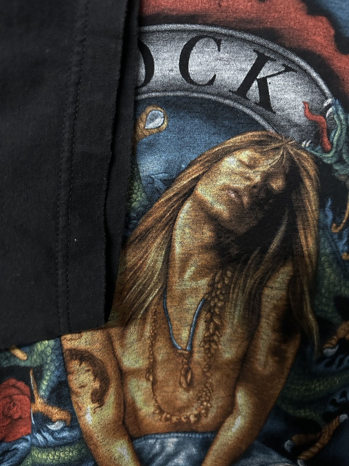 Band Tees × Guns N' Roses × Vintage Vintage 90s Rock Eagle Mirror Print Bootleg Tee Size US XL / EU 56 / 4 - 6 Thumbnail