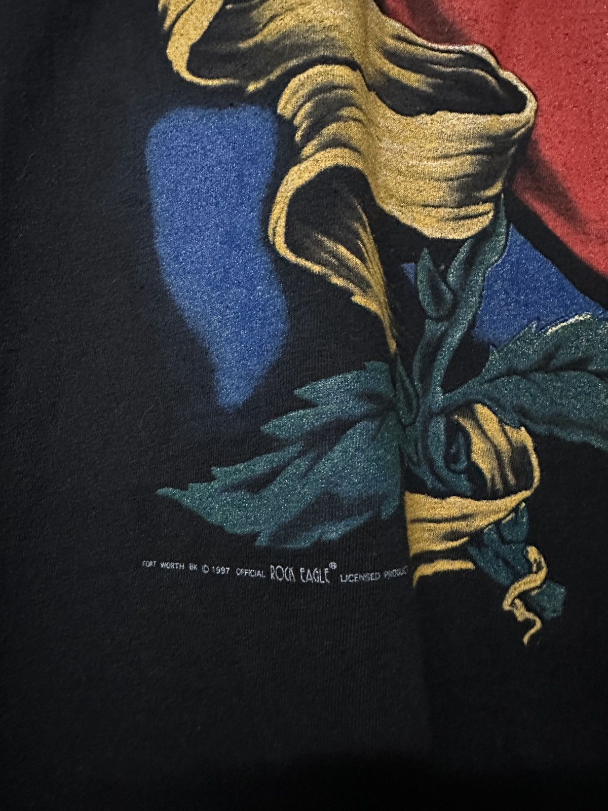 Band Tees × Guns N' Roses × Vintage Vintage 90s Rock Eagle Mirror Print Bootleg Tee Size US XL / EU 56 / 4 - 9 Thumbnail