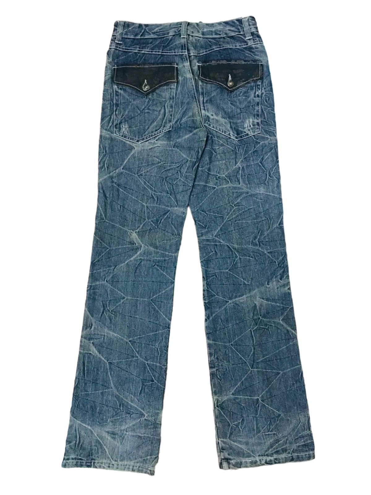 If Six Was Nine Japan Brand Distressed Denim Washed Mud Clawn Straight Cut Size US 29 - 5 Thumbnail