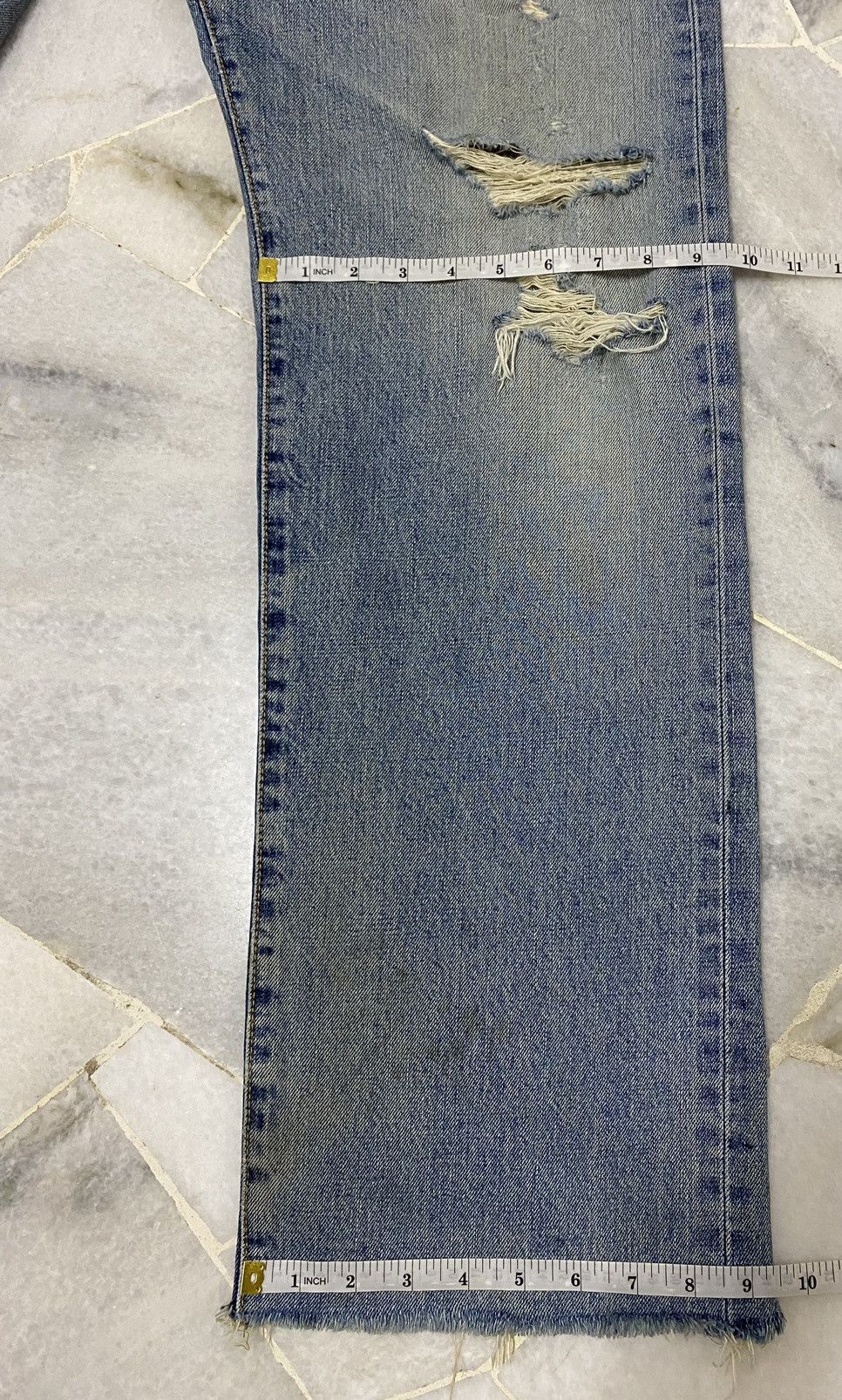 Edwin VINTAGE EDWIN 505 SELVEDGE DISTRESSED DENIM JEANS Size US 30 / EU 46 - 23 Thumbnail
