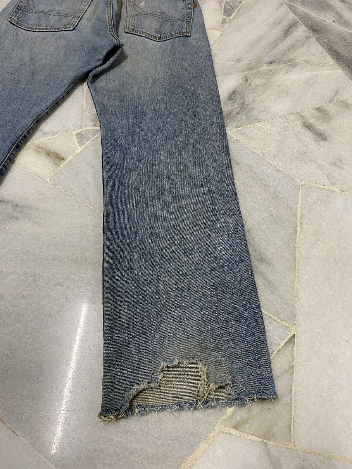 Edwin VINTAGE EDWIN 505 SELVEDGE DISTRESSED DENIM JEANS Size US 30 / EU 46 - 11 Thumbnail