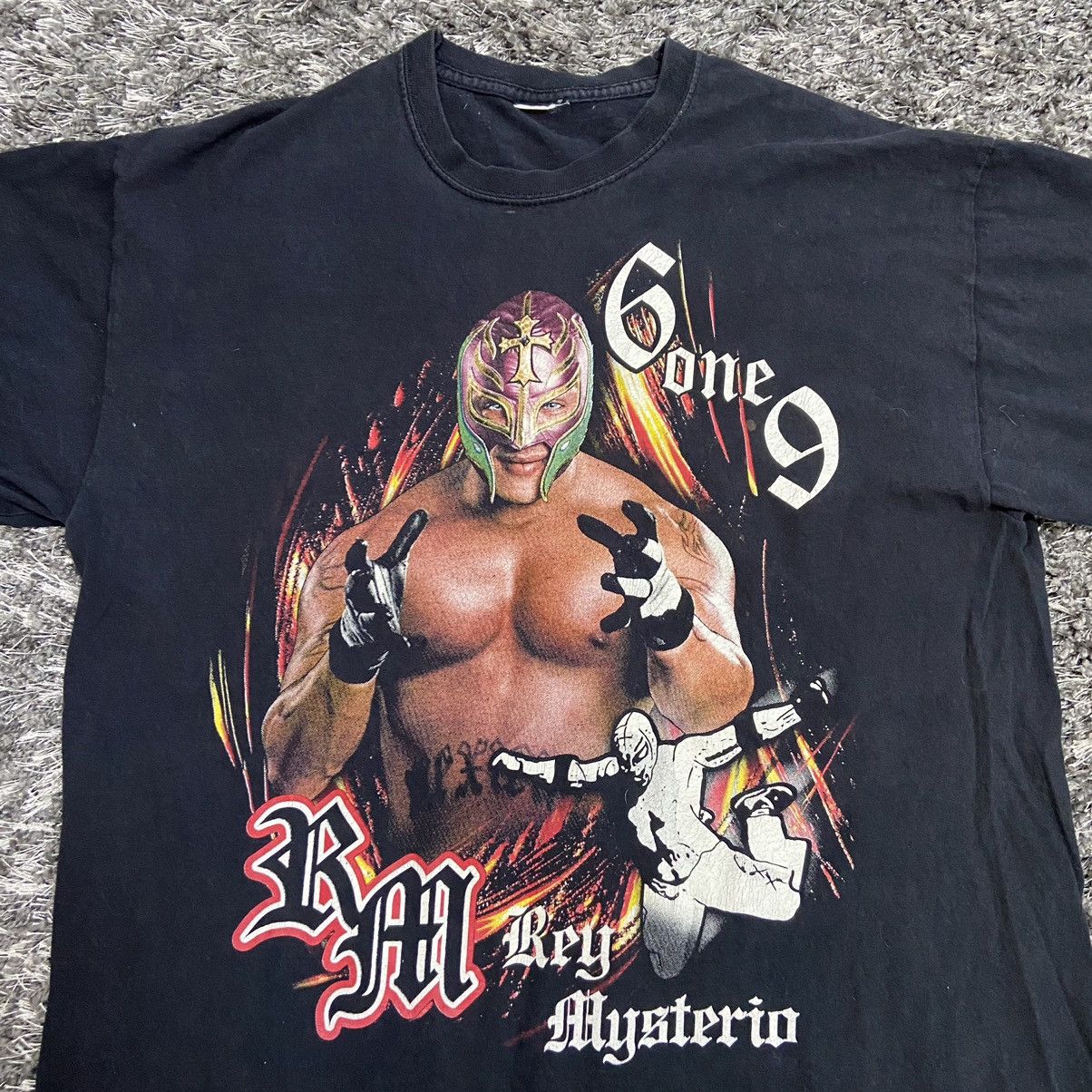 Vintage 2000s REY MYSTERIO 619 RARE FADED WRESTLING TEE - № 254 Size US M / EU 48-50 / 2 - 3 Thumbnail
