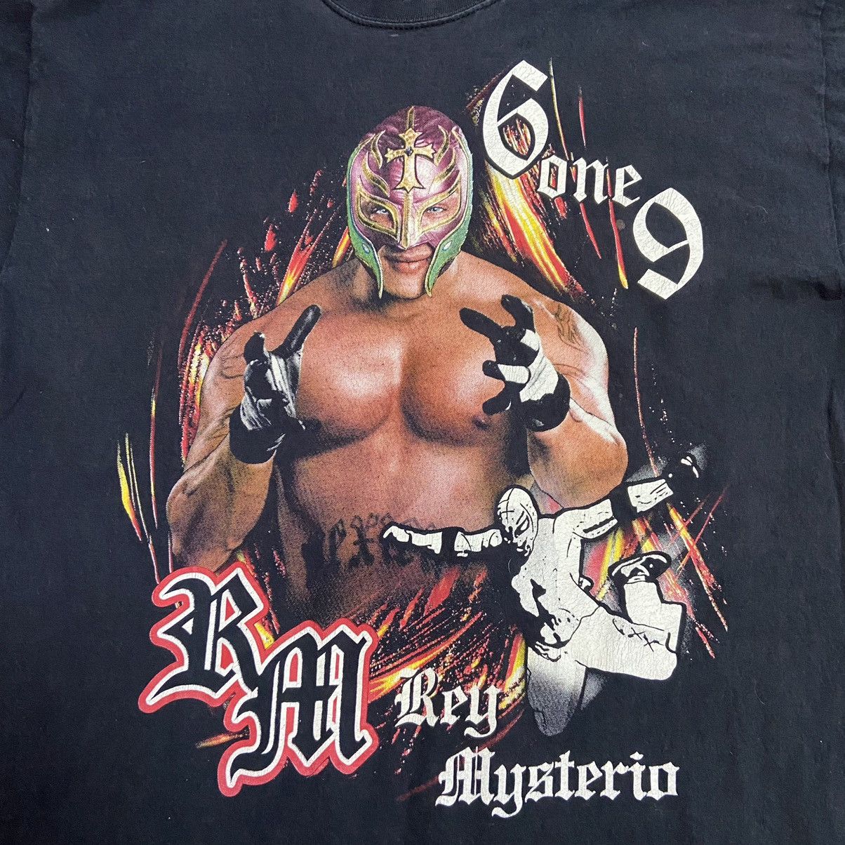 Vintage 2000s REY MYSTERIO 619 RARE FADED WRESTLING TEE - № 254 Size US M / EU 48-50 / 2 - 5 Thumbnail