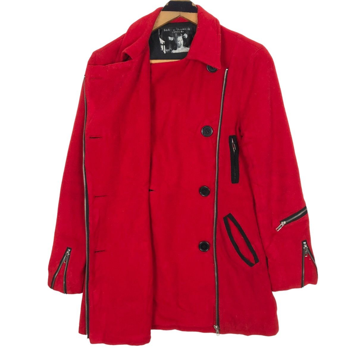 If Six Was Nine Vintage Sexy Dynamite London Wool Peacoat Punk Design Size S / US 4 / IT 40 - 7 Thumbnail