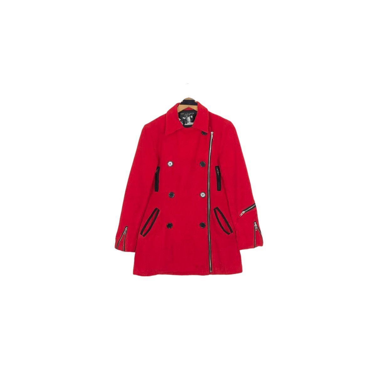 If Six Was Nine Vintage Sexy Dynamite London Wool Peacoat Punk Design Size S / US 4 / IT 40 - 2 Thumbnail