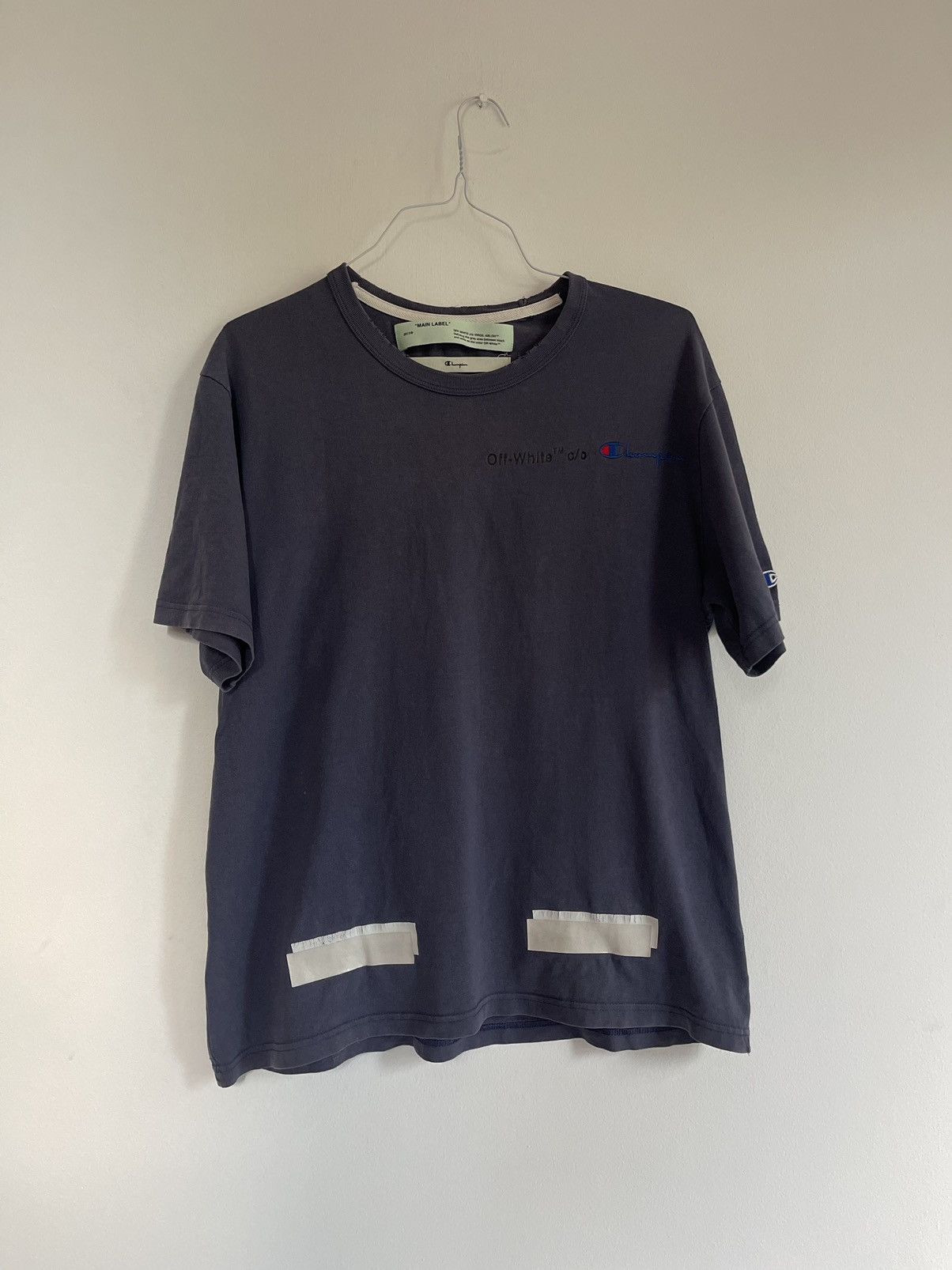 Champion x off store white t shirt