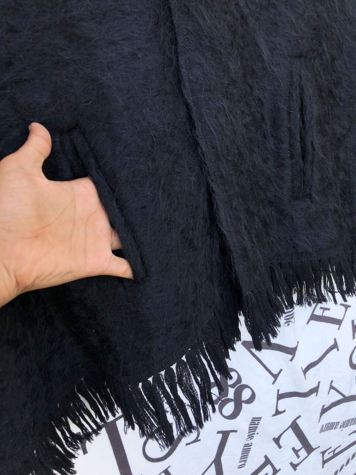 Issey Miyake 🔥Vintage Andrew Stewant Mohair Faux Fur Cardigan Size ONE SIZE - 7 Thumbnail