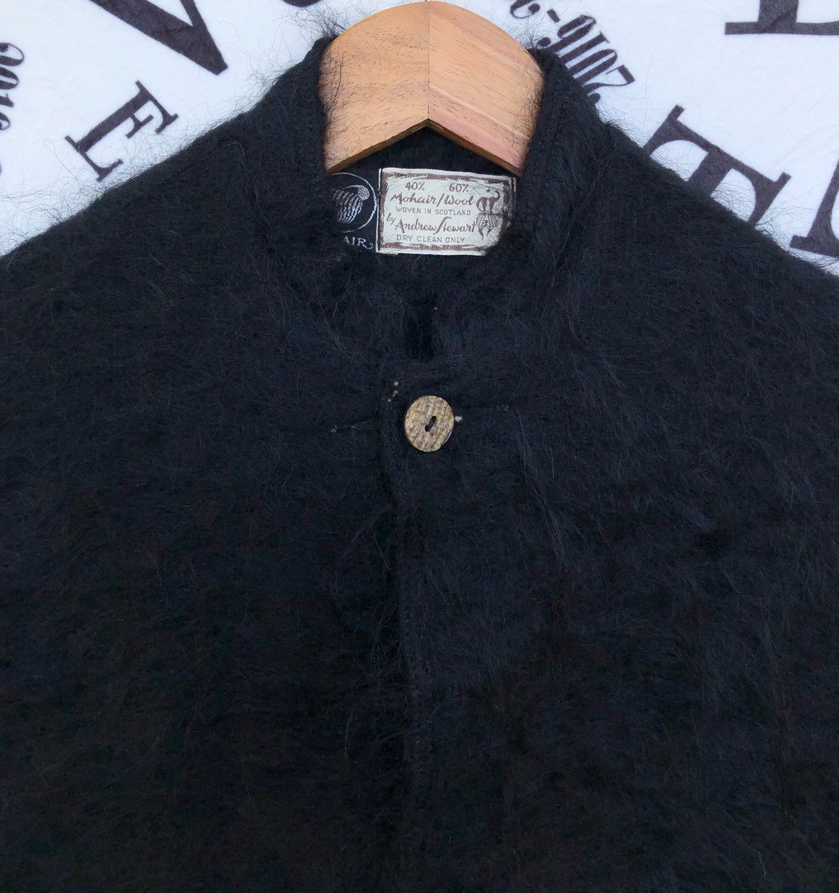 Issey Miyake 🔥Vintage Andrew Stewant Mohair Faux Fur Cardigan Size ONE SIZE - 4 Thumbnail