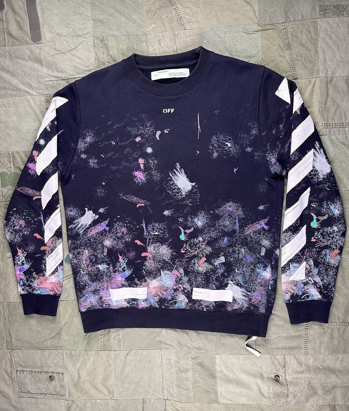 Crewneck off white galaxy sale