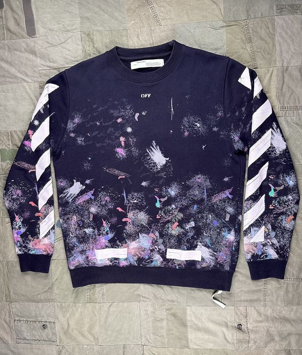 Off white 2024 sweatshirt galaxy