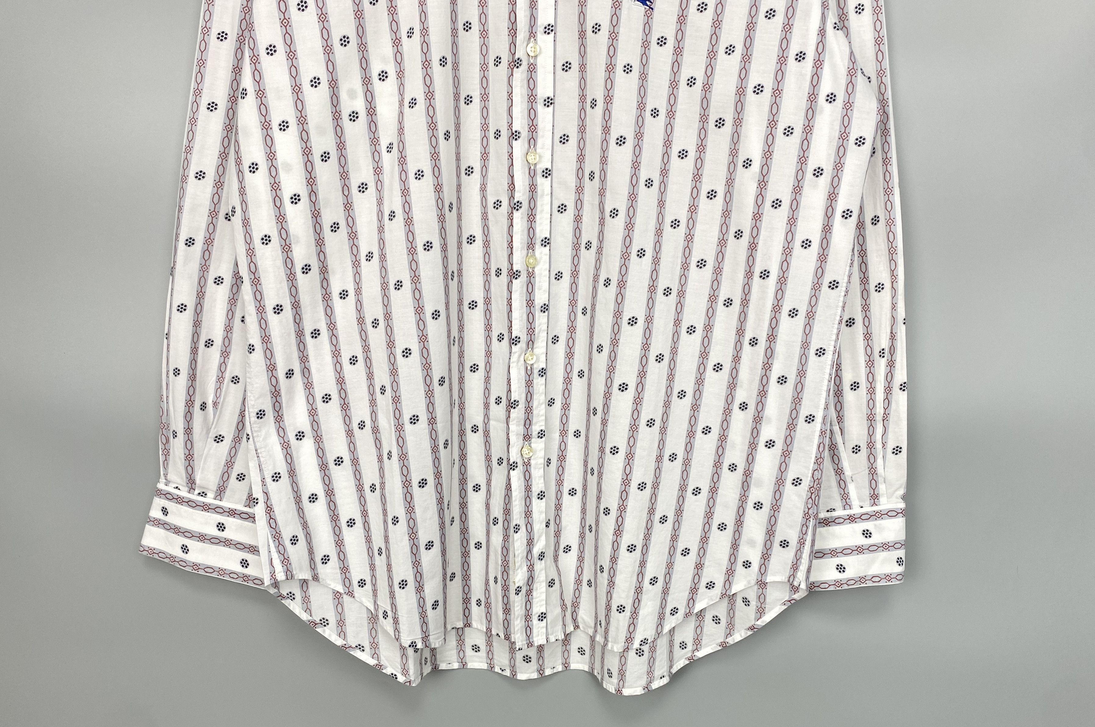 Etro ETRO Milano Striped Printed Shirt Made in Italy Size 43 Size US XL / EU 56 / 4 - 5 Thumbnail