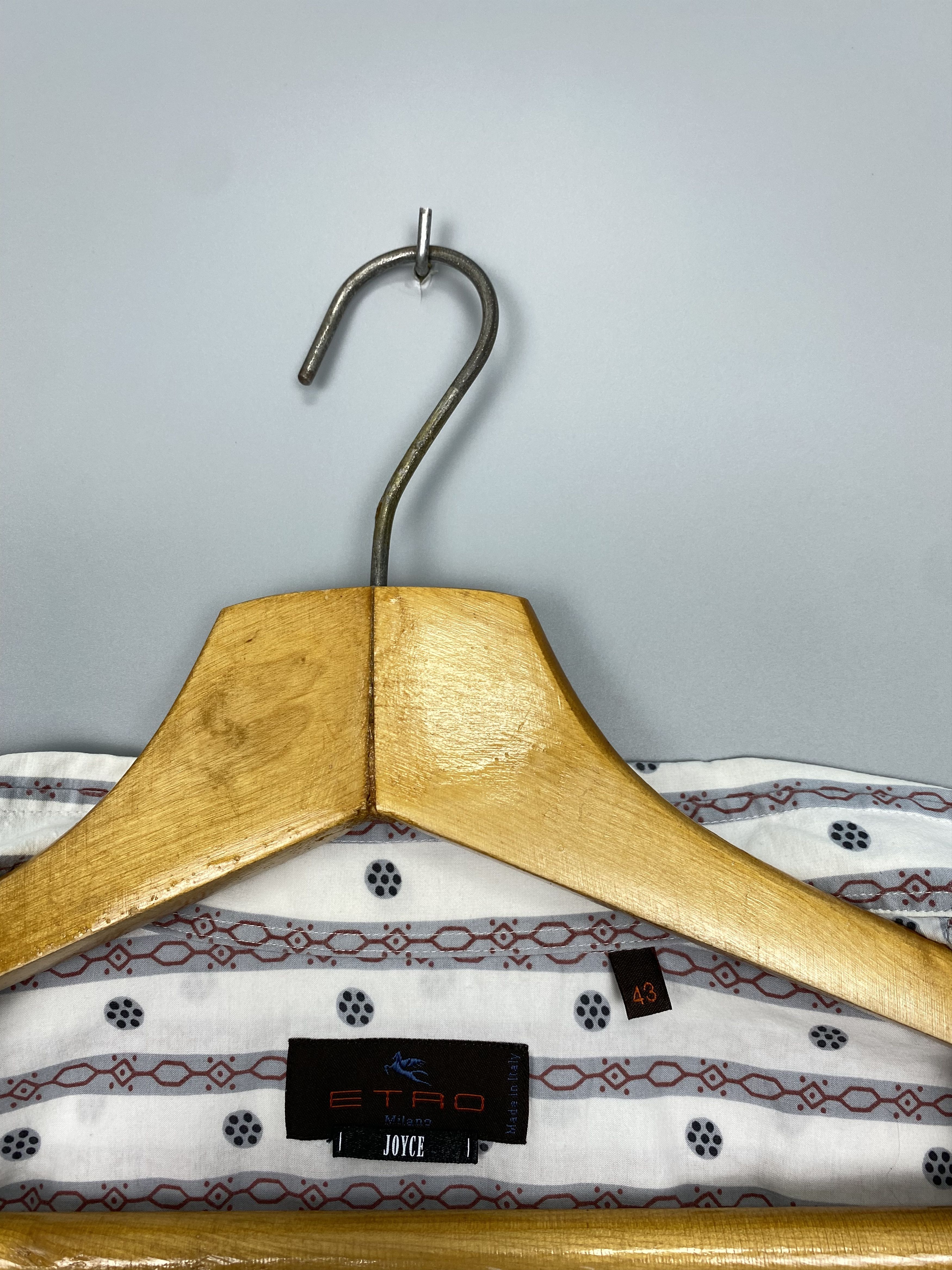 Etro ETRO Milano Striped Printed Shirt Made in Italy Size 43 Size US XL / EU 56 / 4 - 8 Thumbnail