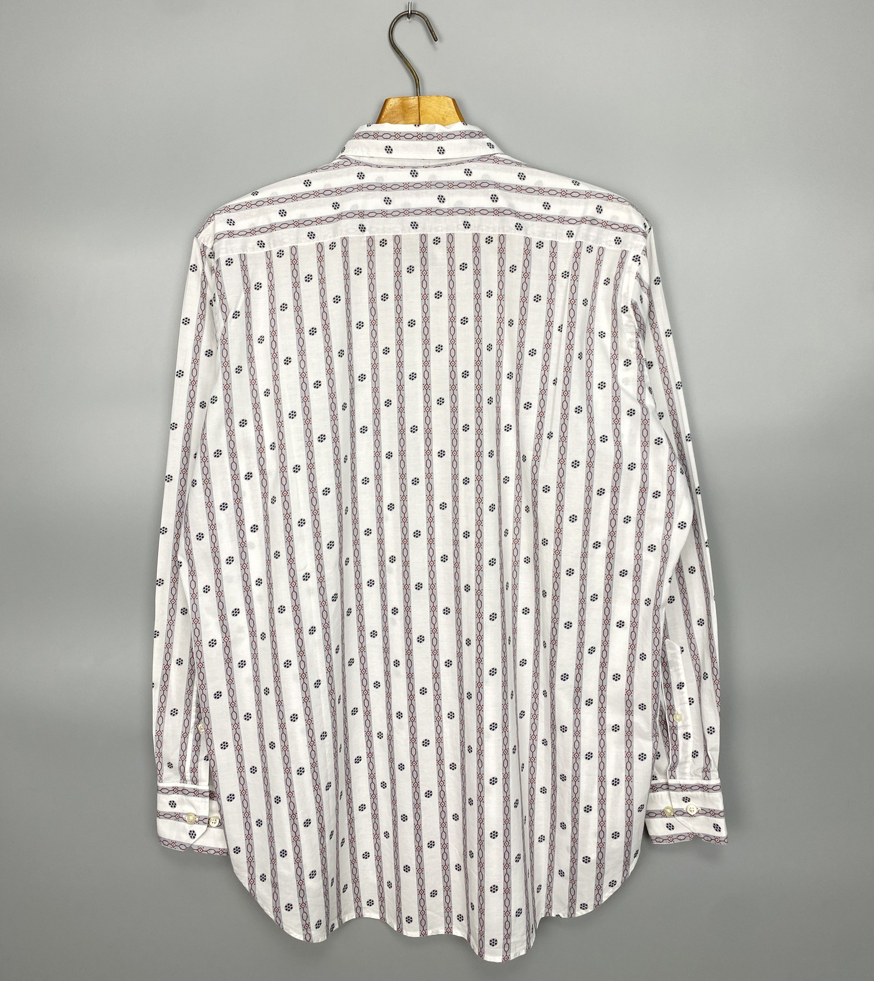 Etro ETRO Milano Striped Printed Shirt Made in Italy Size 43 Size US XL / EU 56 / 4 - 6 Thumbnail