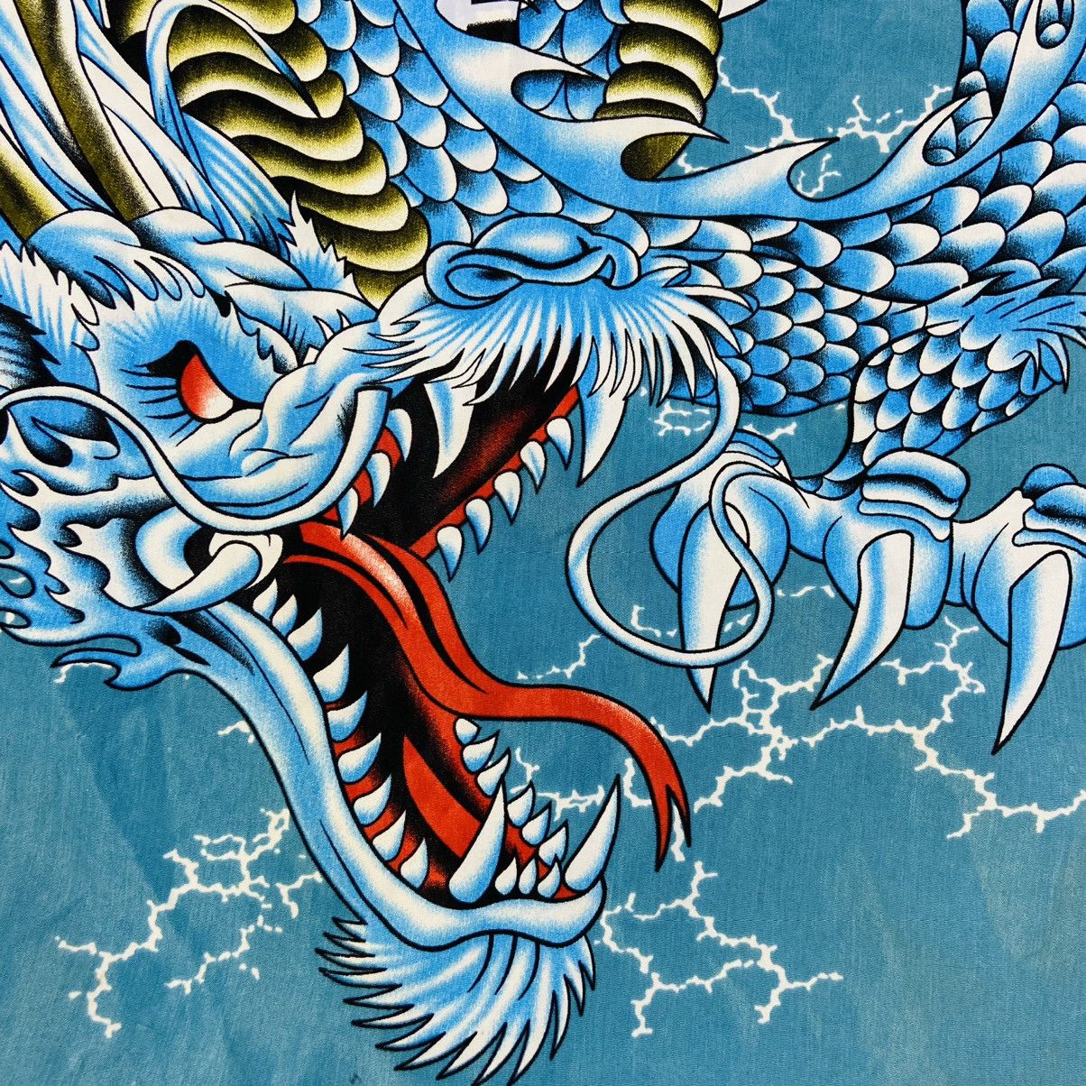 Japanese Brand 1990s JAPAN DRAGON OVERPRINTED RARE SHIRT - № 276 Size US XL / EU 56 / 4 - 6 Thumbnail